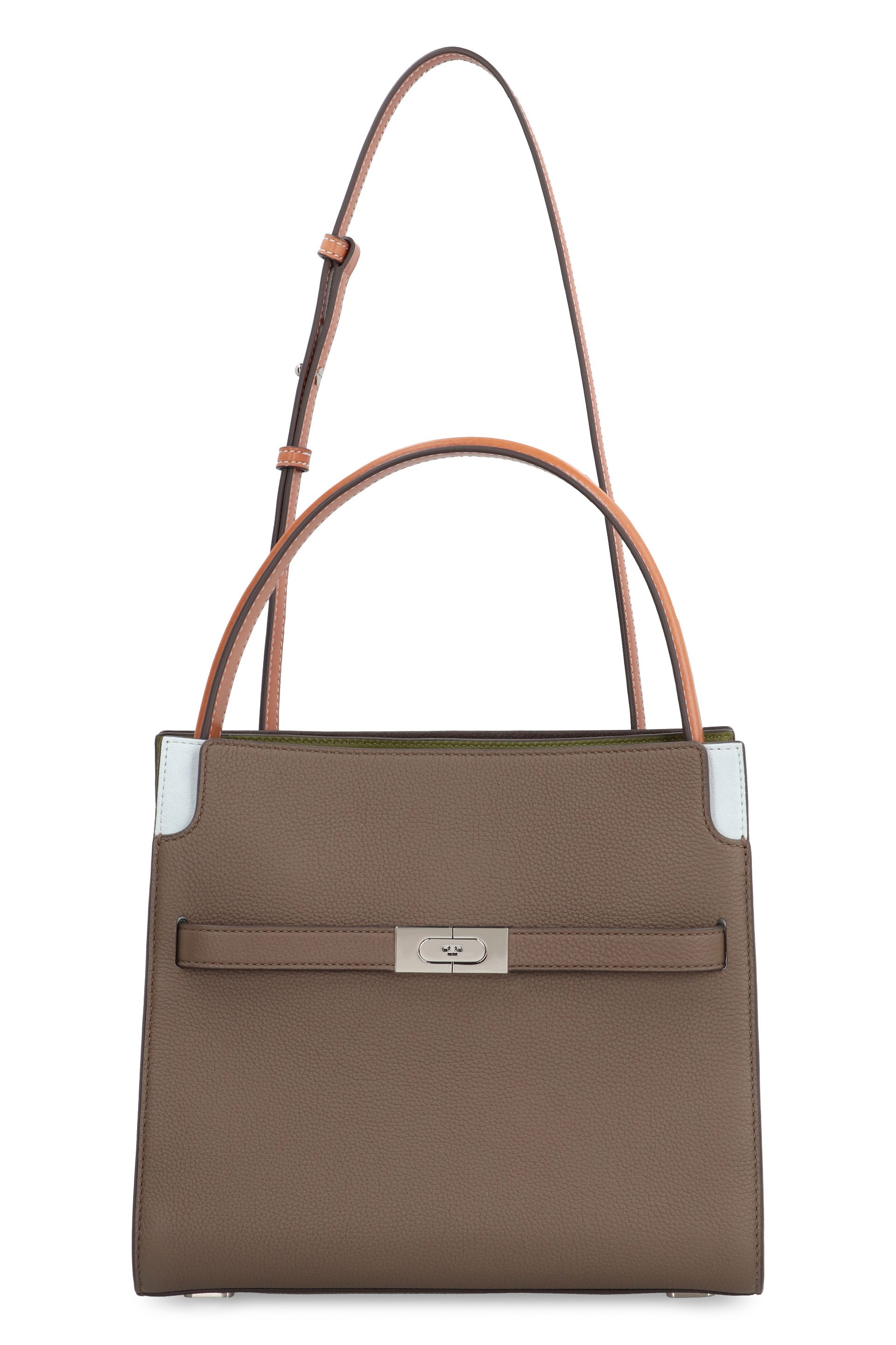 TORY BURCH Double Lee Radziwill Leather Handbag - 27 cm