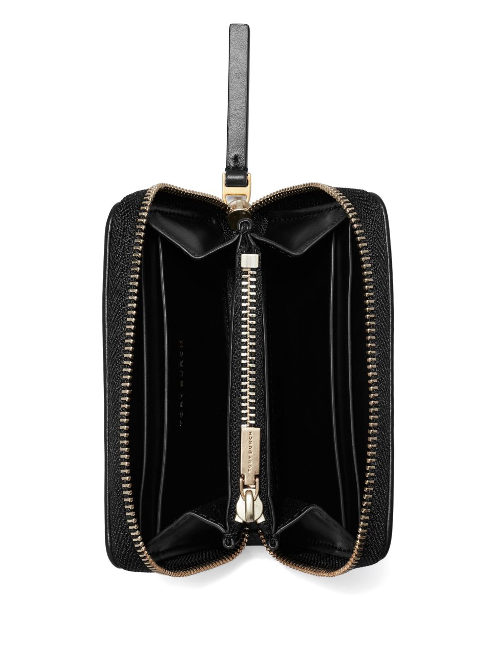 TORY BURCH Kira Mini Diamond Leather Zipped Wallet