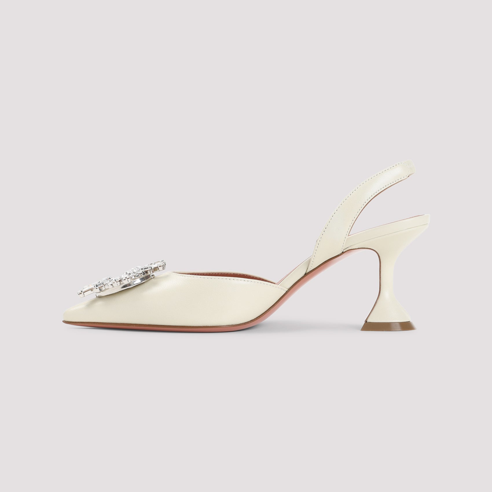 AMINA MUADDI Elegant Slingback Pumps with Starburst Brooch - 70mm