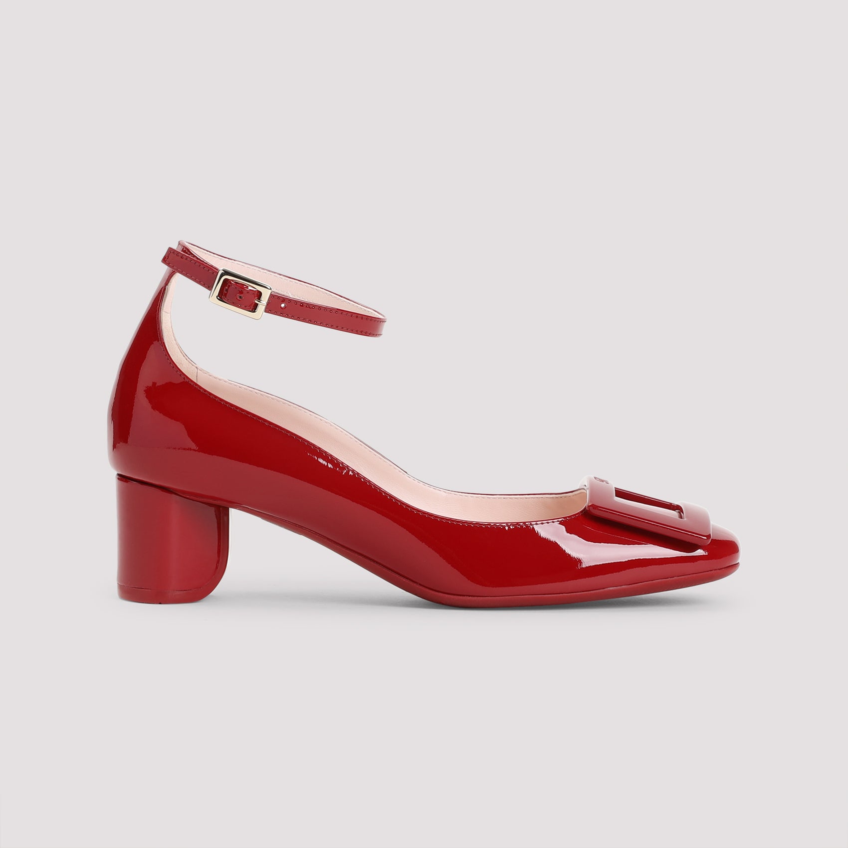 ROGER VIVIER Lacquered Ankle Strap Dec 45 Pumps