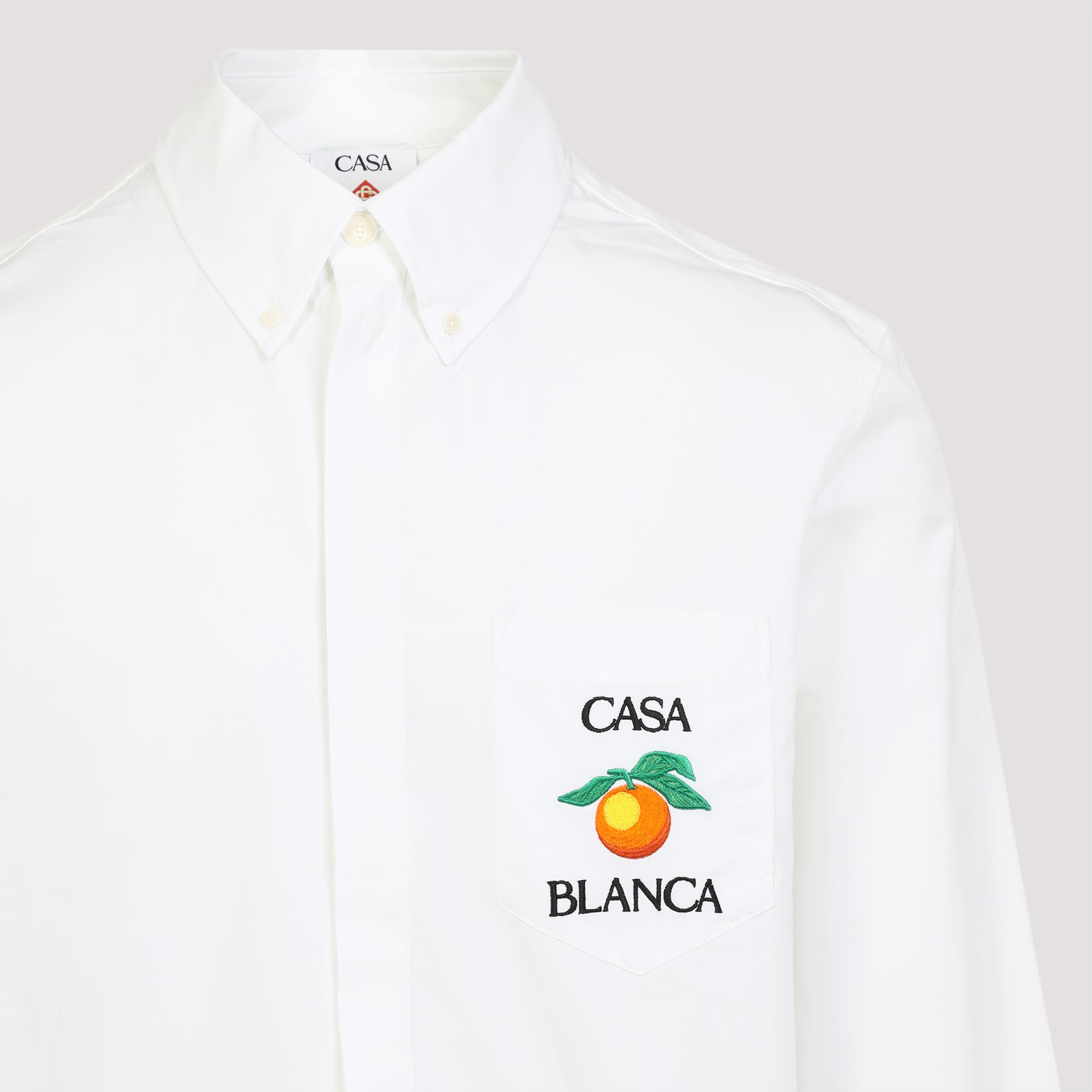 CASABLANCA Embroidered Long Sleeve Oxford Shirt