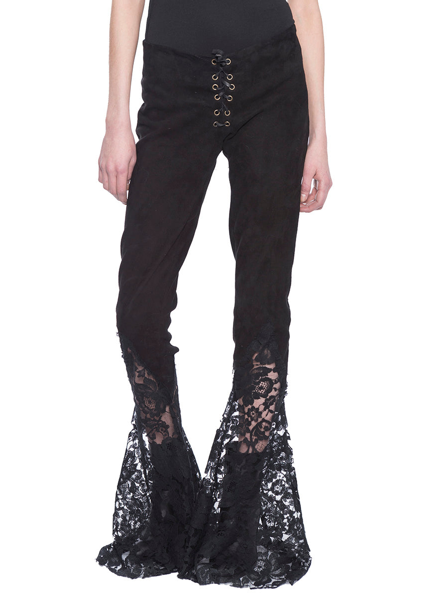 LE CUIR PERDU Chic Suede Pants - Size 40