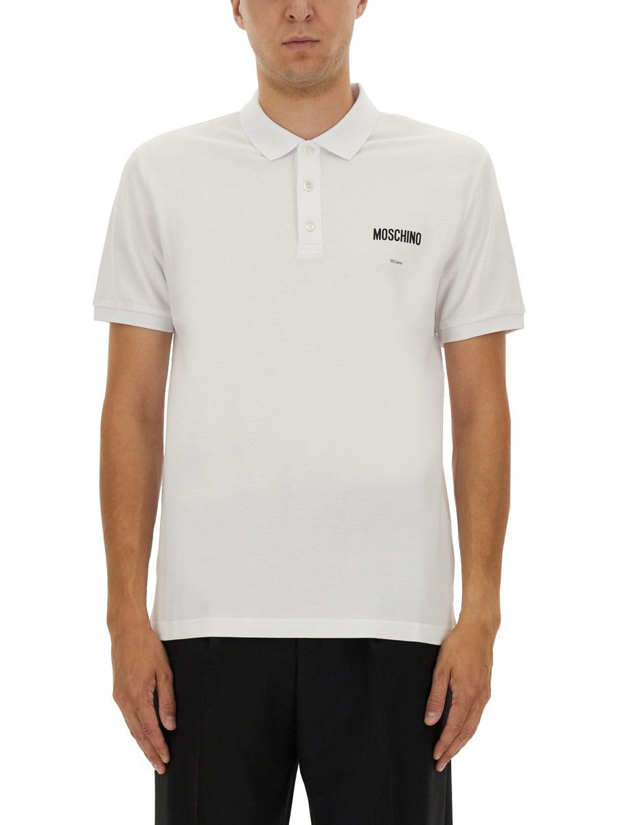 MOSCHINO Classic Cotton Pique Polo - Size L