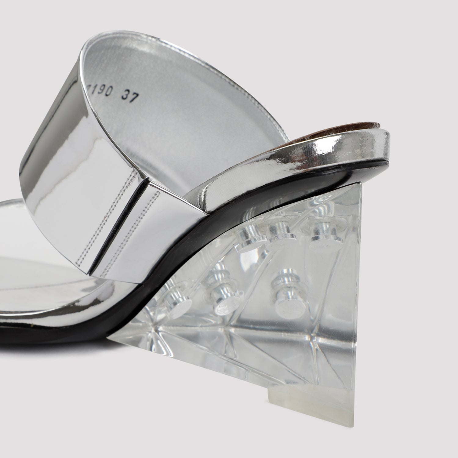 ALEXANDER MCQUEEN Men's Premium Leather Sandals with 7.5cm Heel