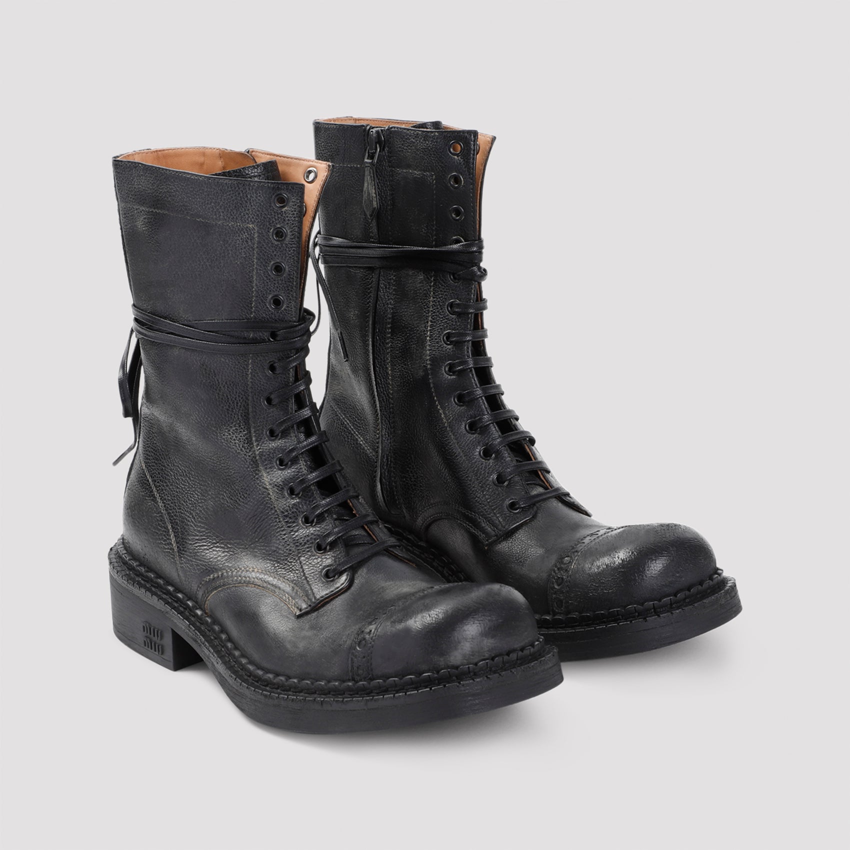 MIU MIU Laced Ankle Boots for Men