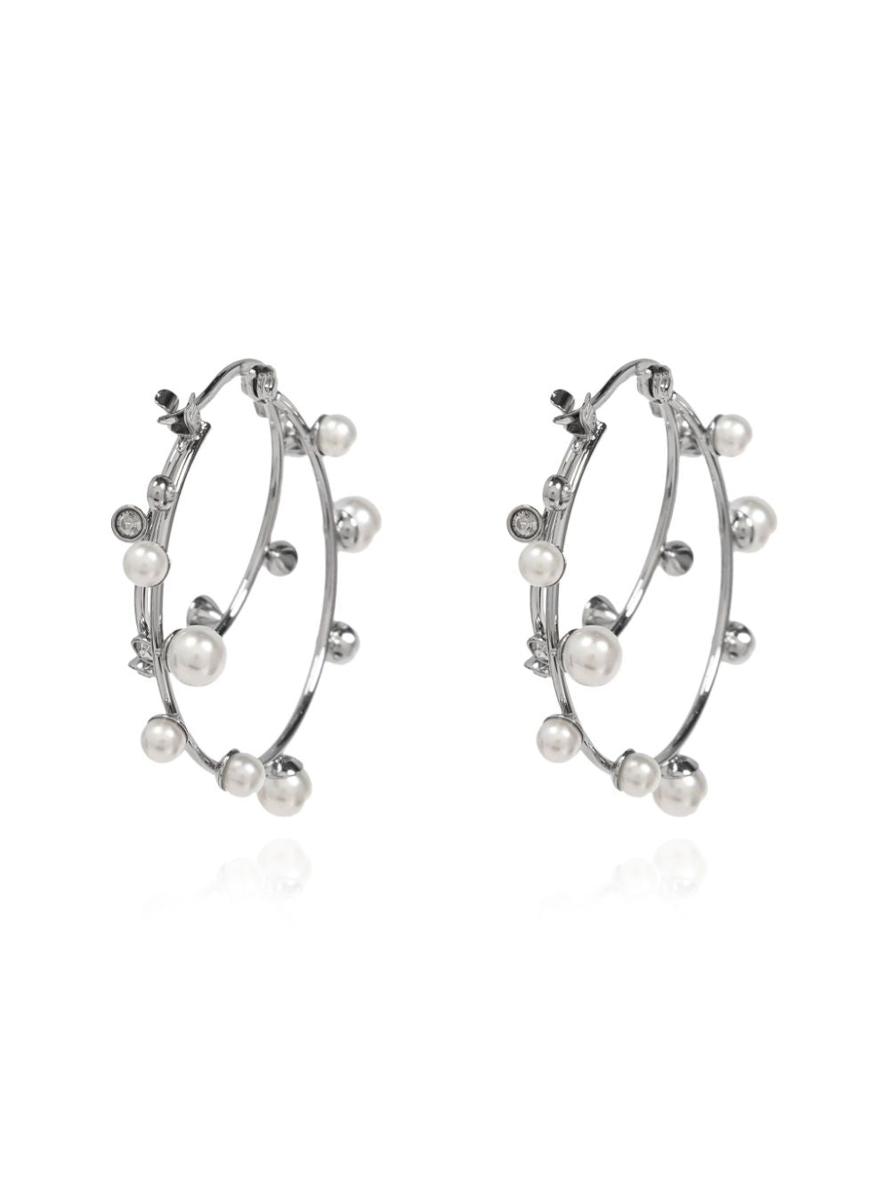 TORY BURCH Pearl Embellished Hoop Earrings