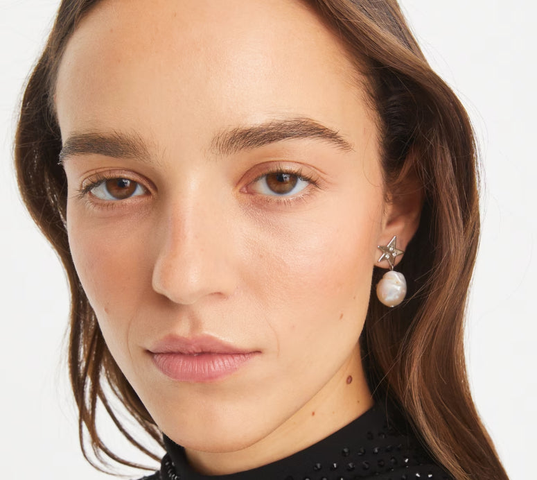 TORY BURCH Star Crystal Drop Earrings