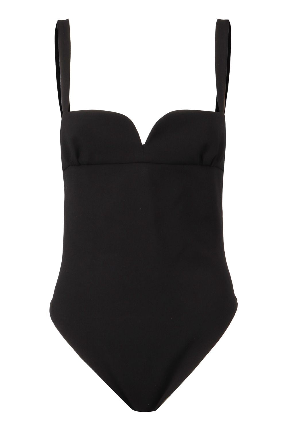 MAGDA BUTRYM Sweetheart Neckline Wool Bodysuit