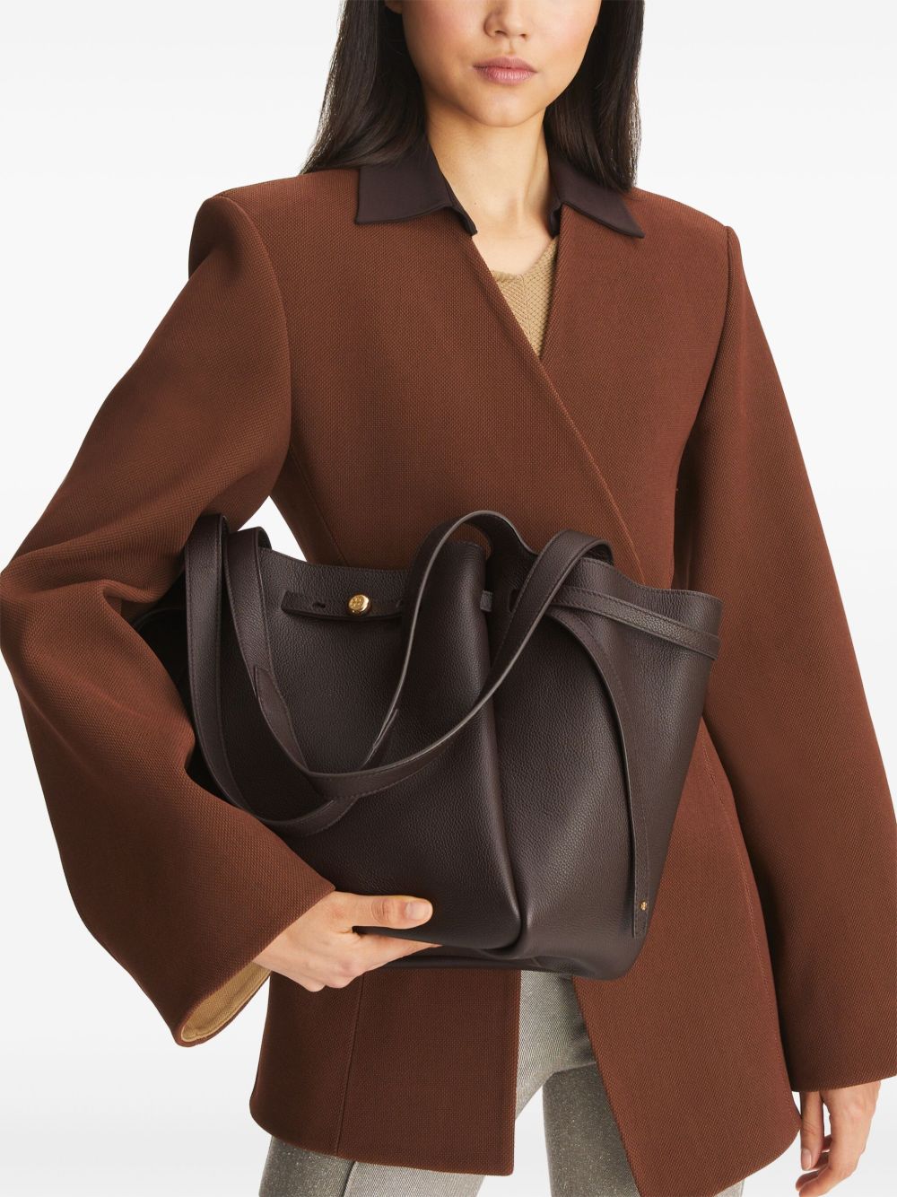 TORY BURCH Romy Leather Tote Handbag