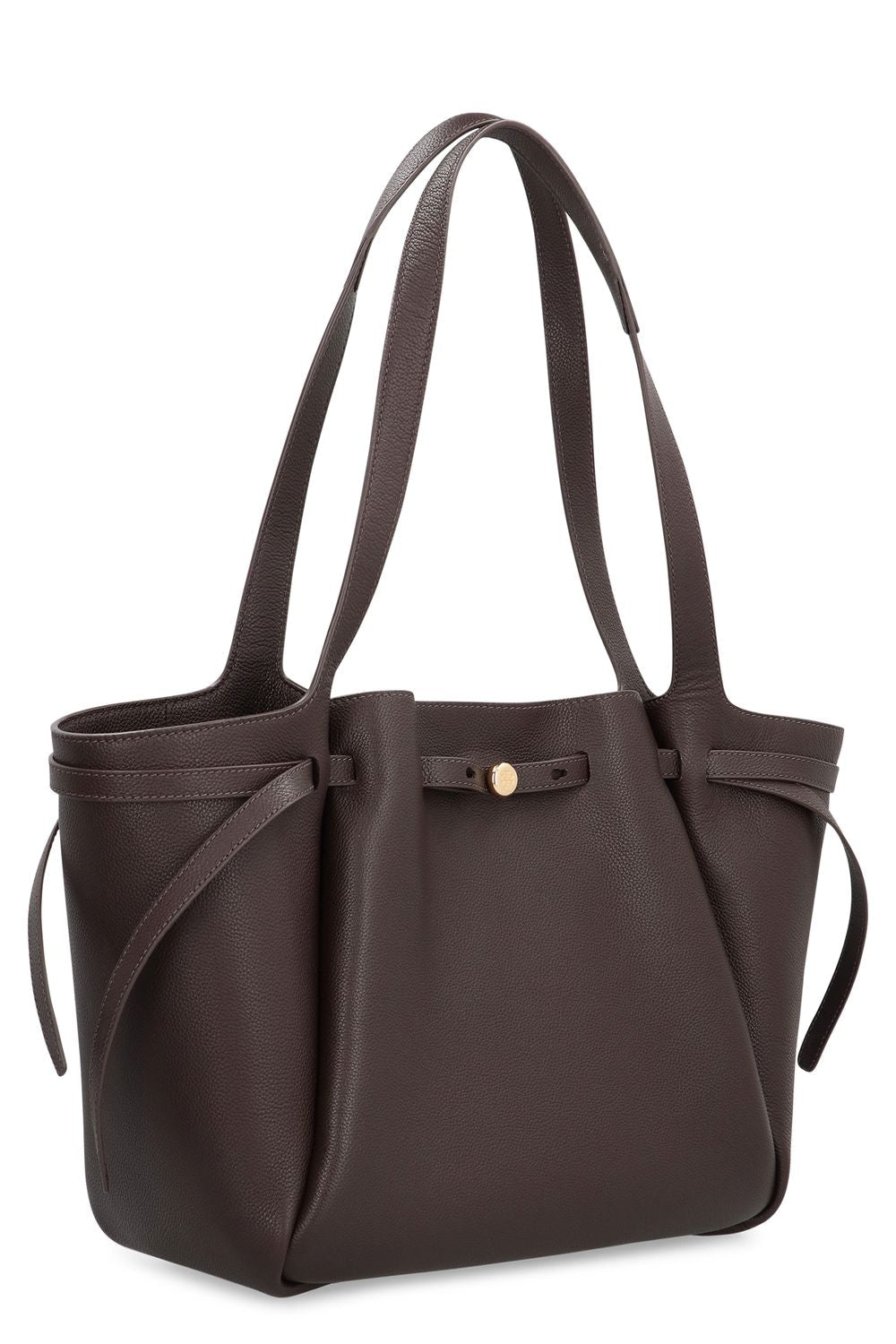 TORY BURCH Smooth Leather Tote Handbag - 31.5 cm x 29.5 cm x 17 cm