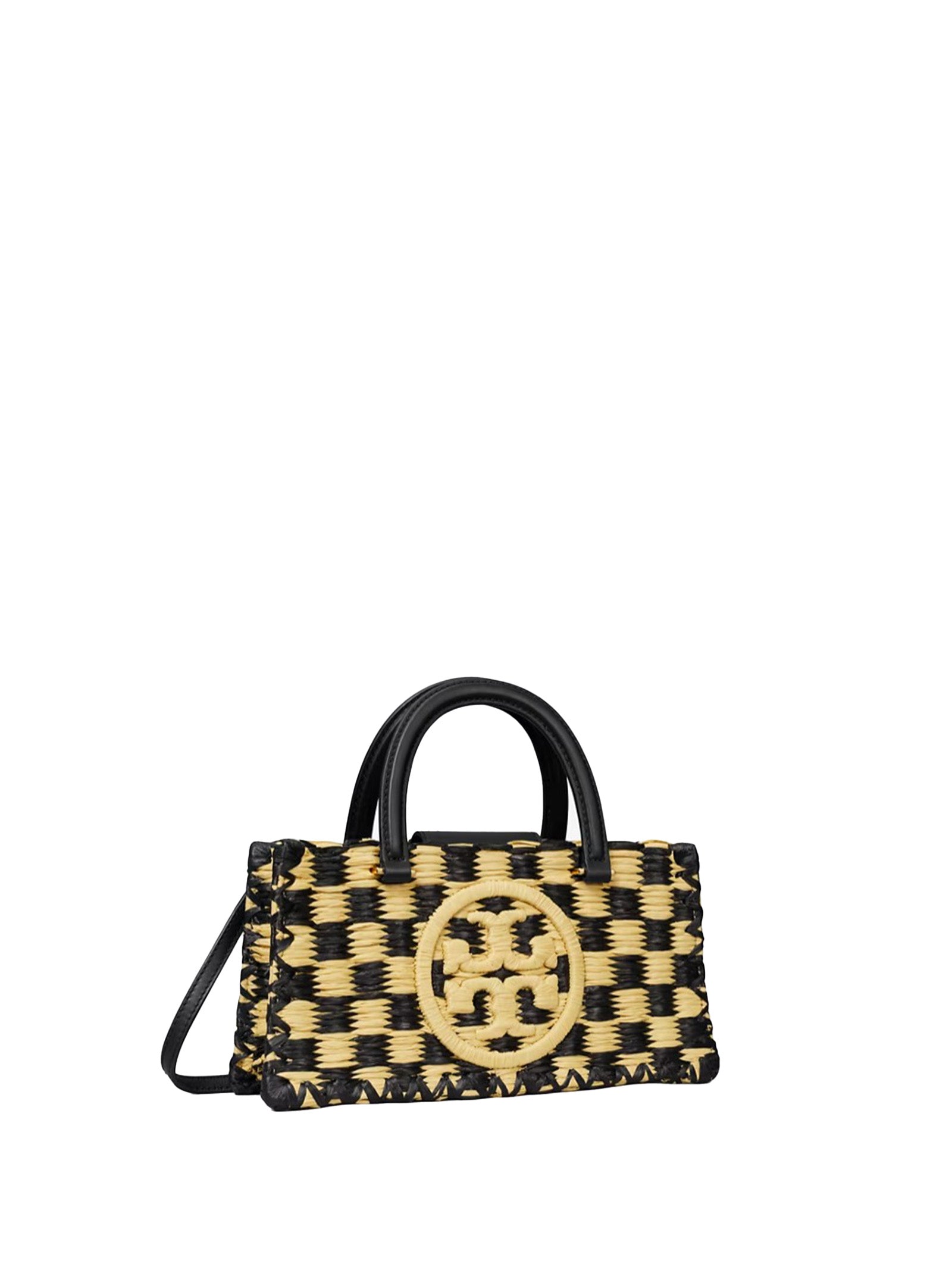 TORY BURCH Hand-Woven Raffia Mini Handbag