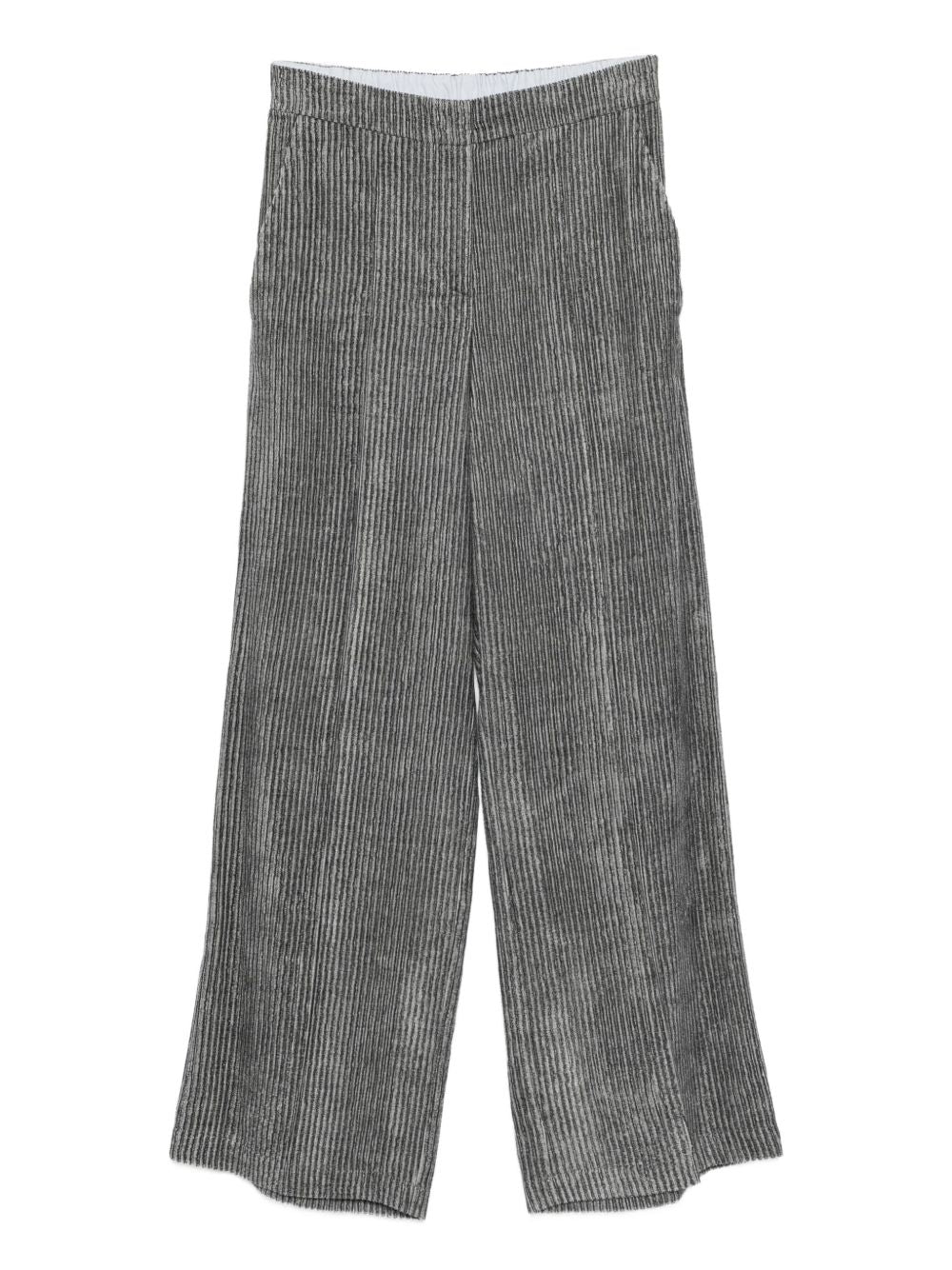 ALYSI Wide Leg Trousers with Pinstripe Detail