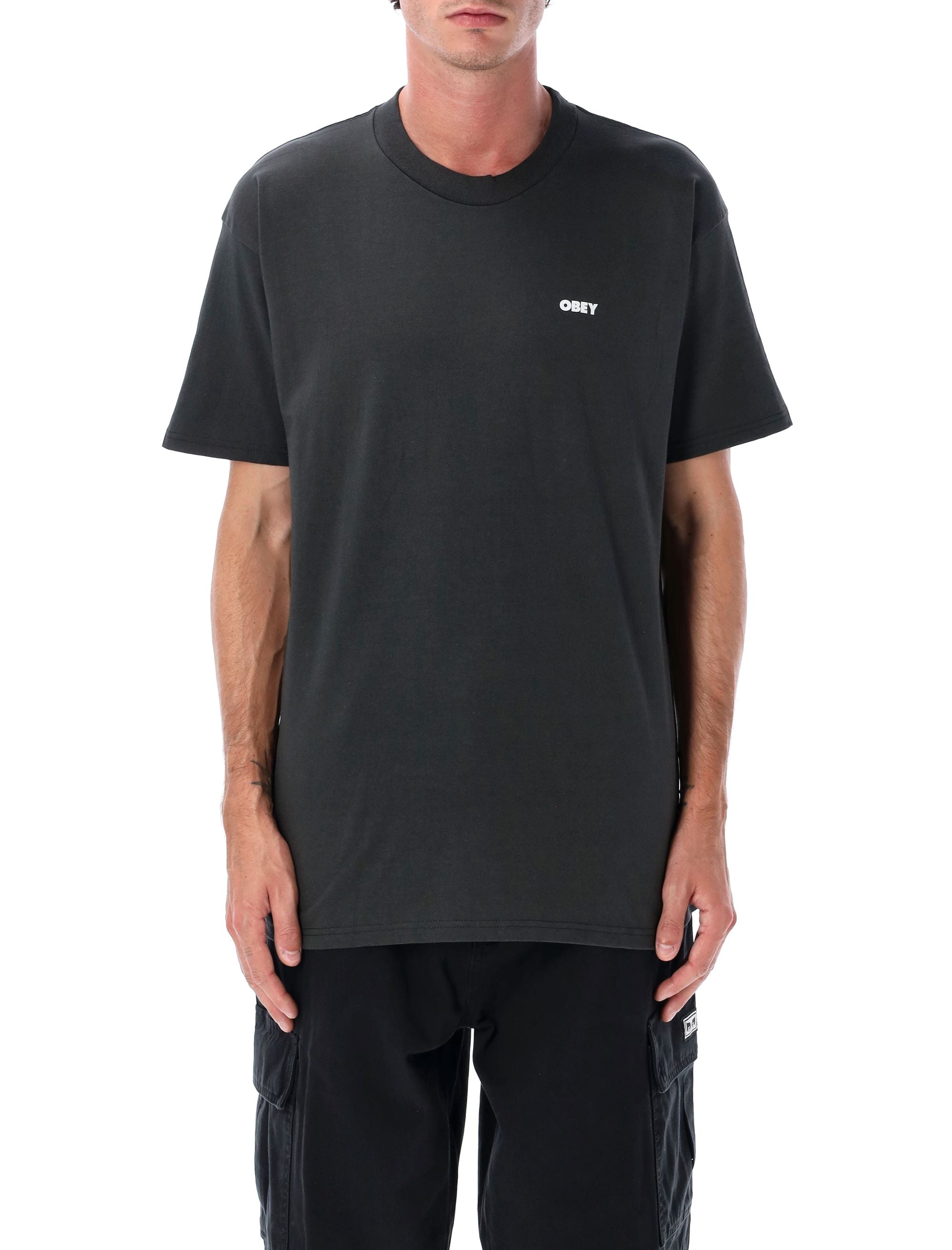 OBEY World in Flames Mini T-Shirt - Size L