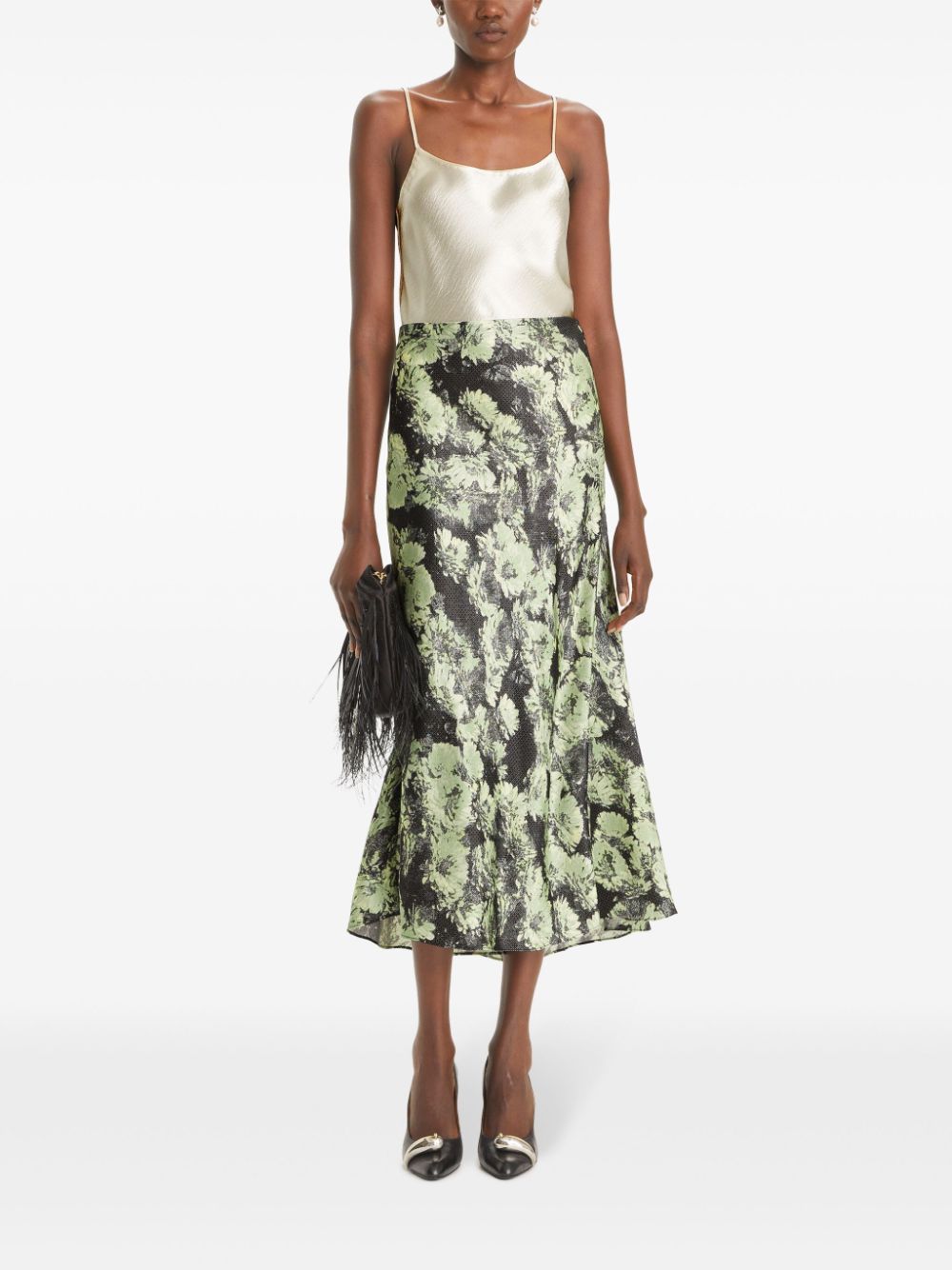 TORY BURCH Printed Fluted Skirt for Women