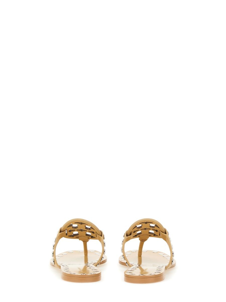 TORY BURCH Studded Miller Leather Flat Sandals