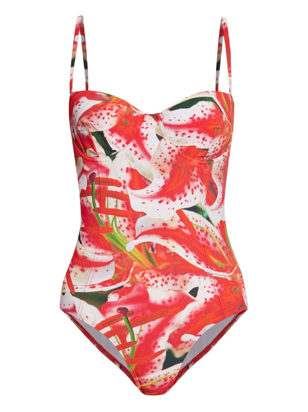 TORY BURCH Spaghetti Strap Open Back Mini Swimsuit