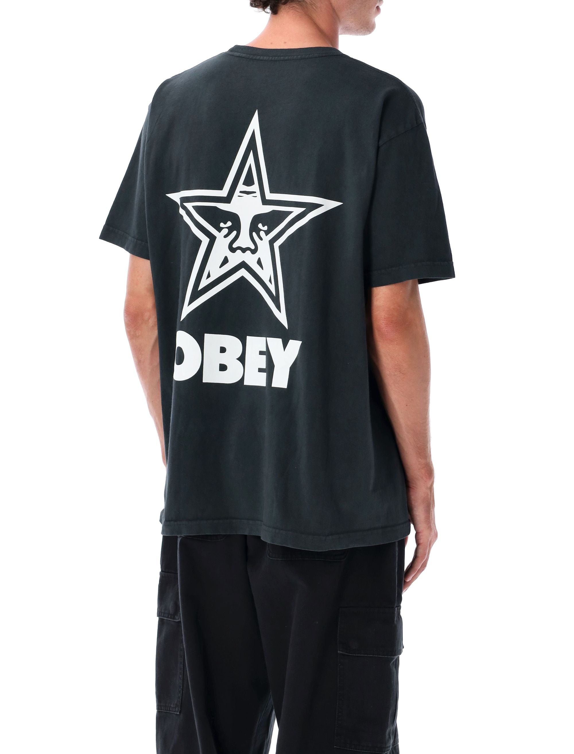 OBEY Bold Star Pigment Cotton T-Shirt - Size L