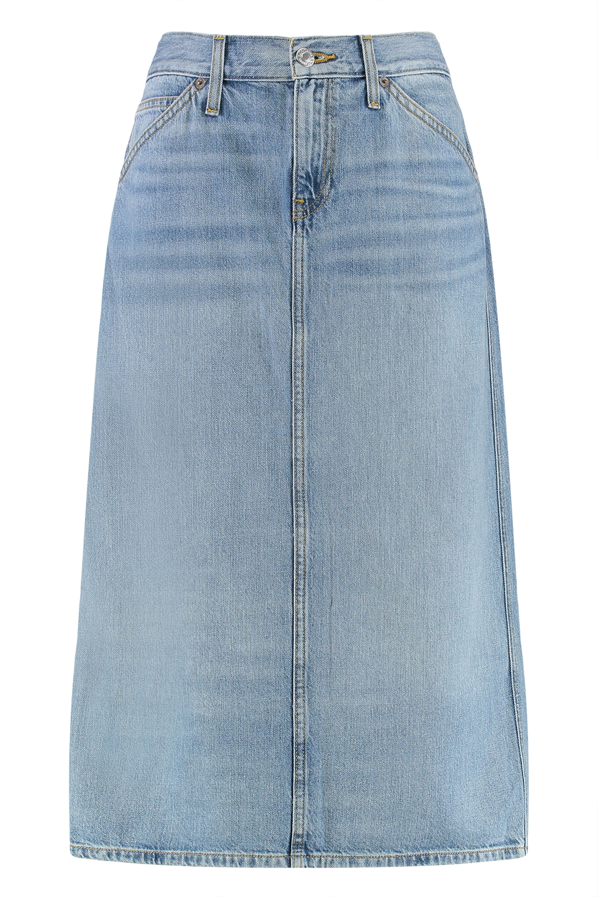 RE/DONE Classic Denim Skirt with Back Slit