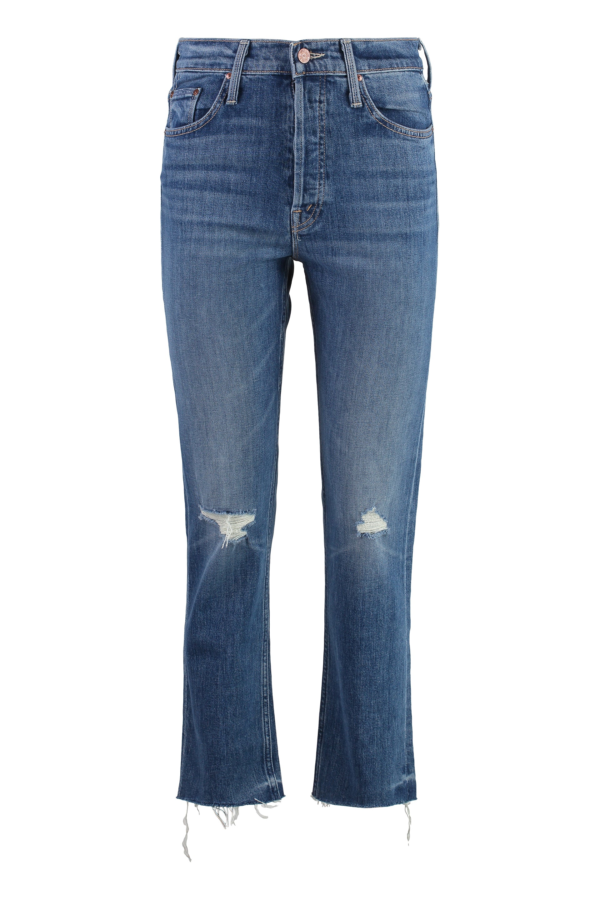 MOTHER Cropped Skinny Jeans