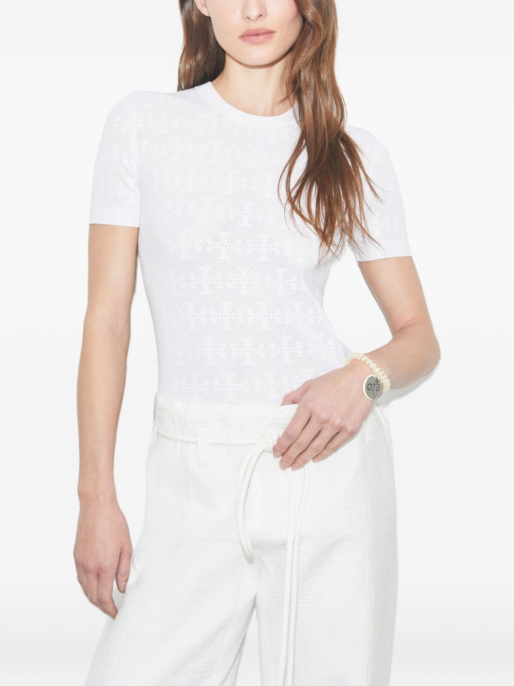 TORY BURCH Textured Monogram T-Shirt for Women