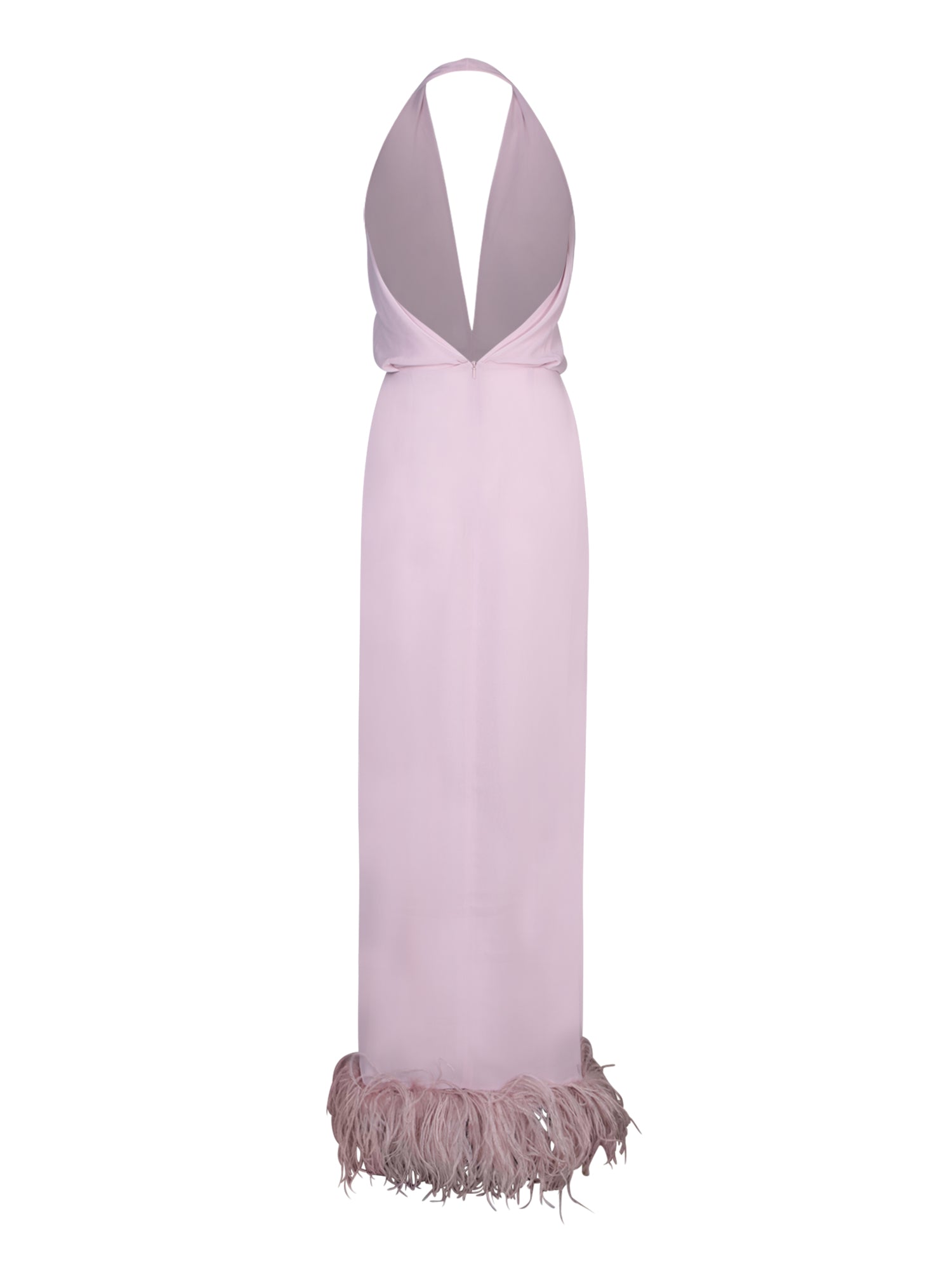 16ARLINGTON Mini Flutter Dress with Ostrich Feathers