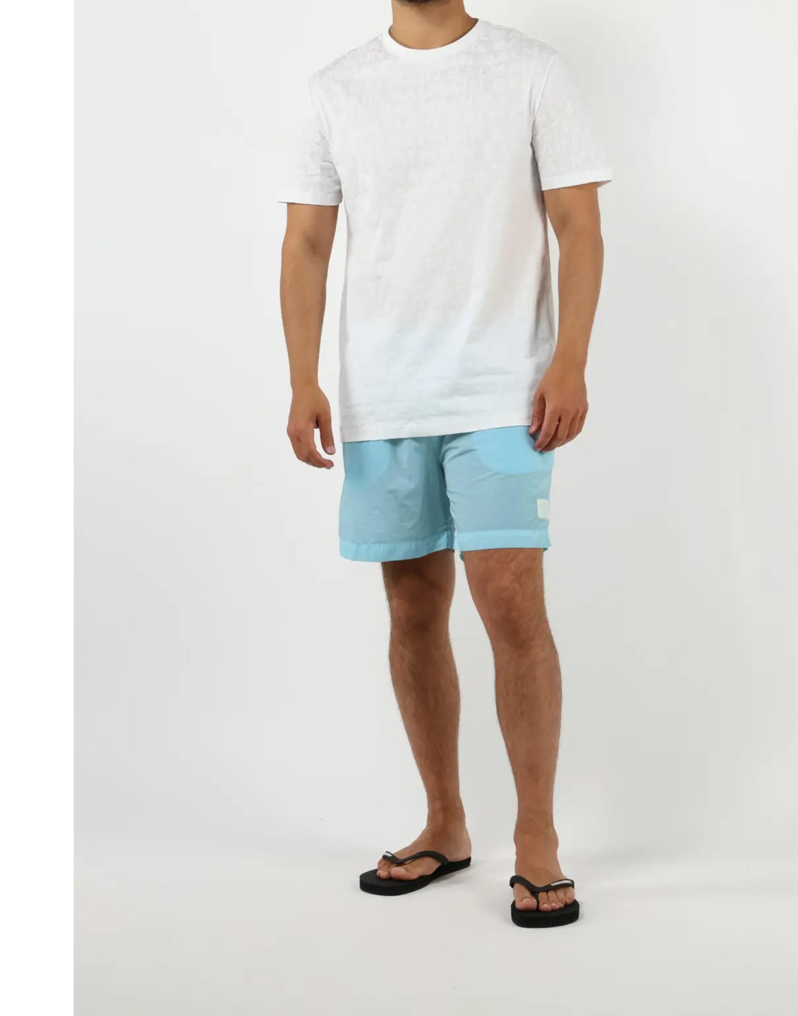 C.P.COMPANY Eco-Chrome R Logo Swim Shorts - Men's Mini Style