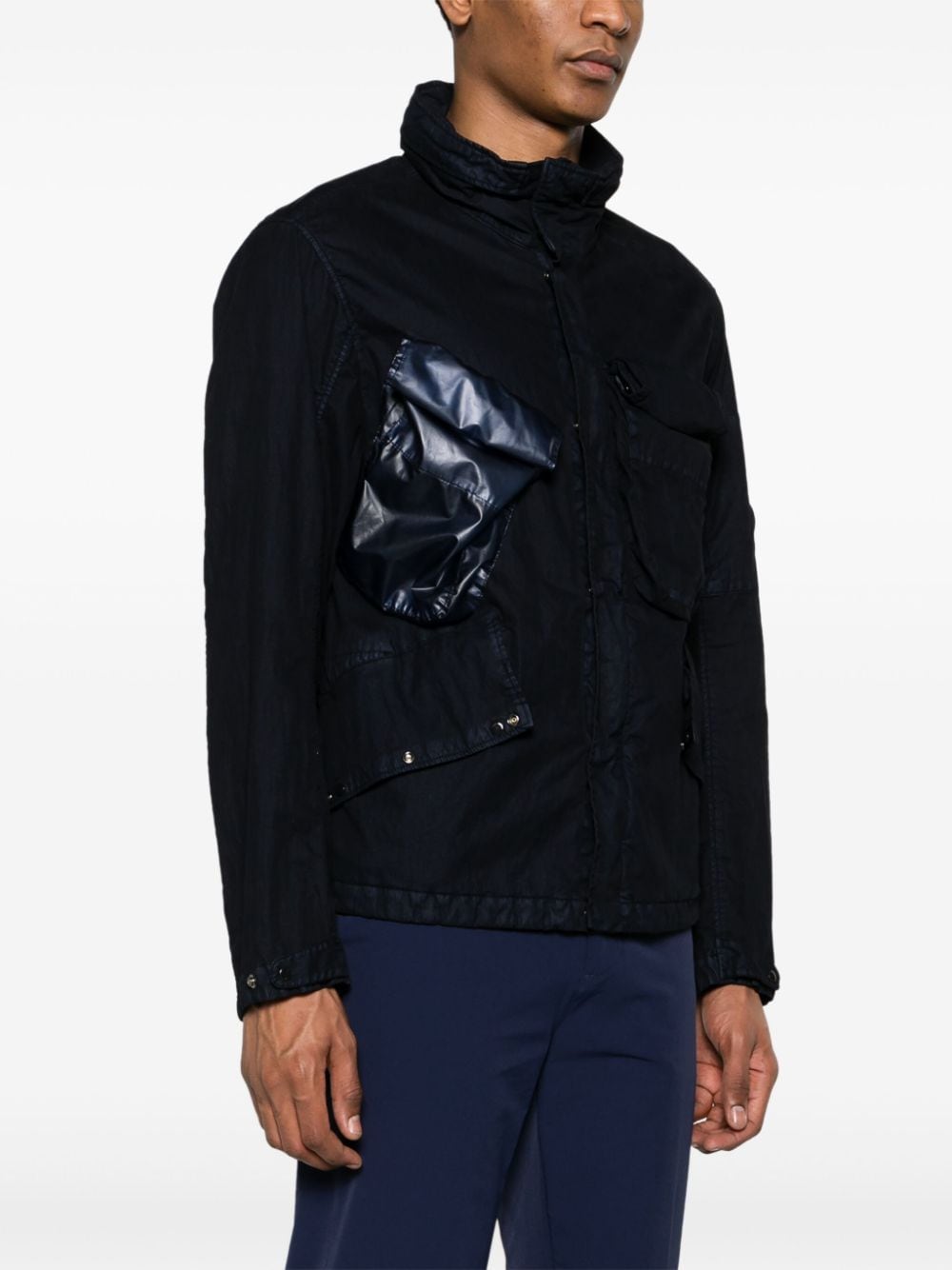 C.P.COMPANY Men's High-Neck Water-Resistant Jacket