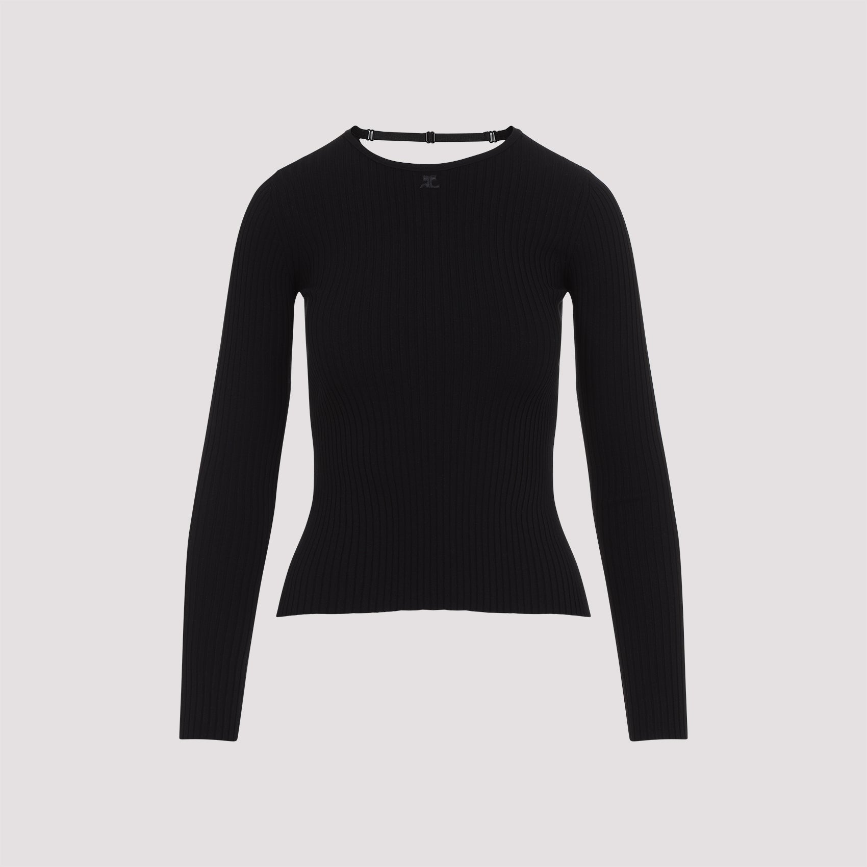 COURREGES Lingerie Strap Rib Knit Pullover for Men