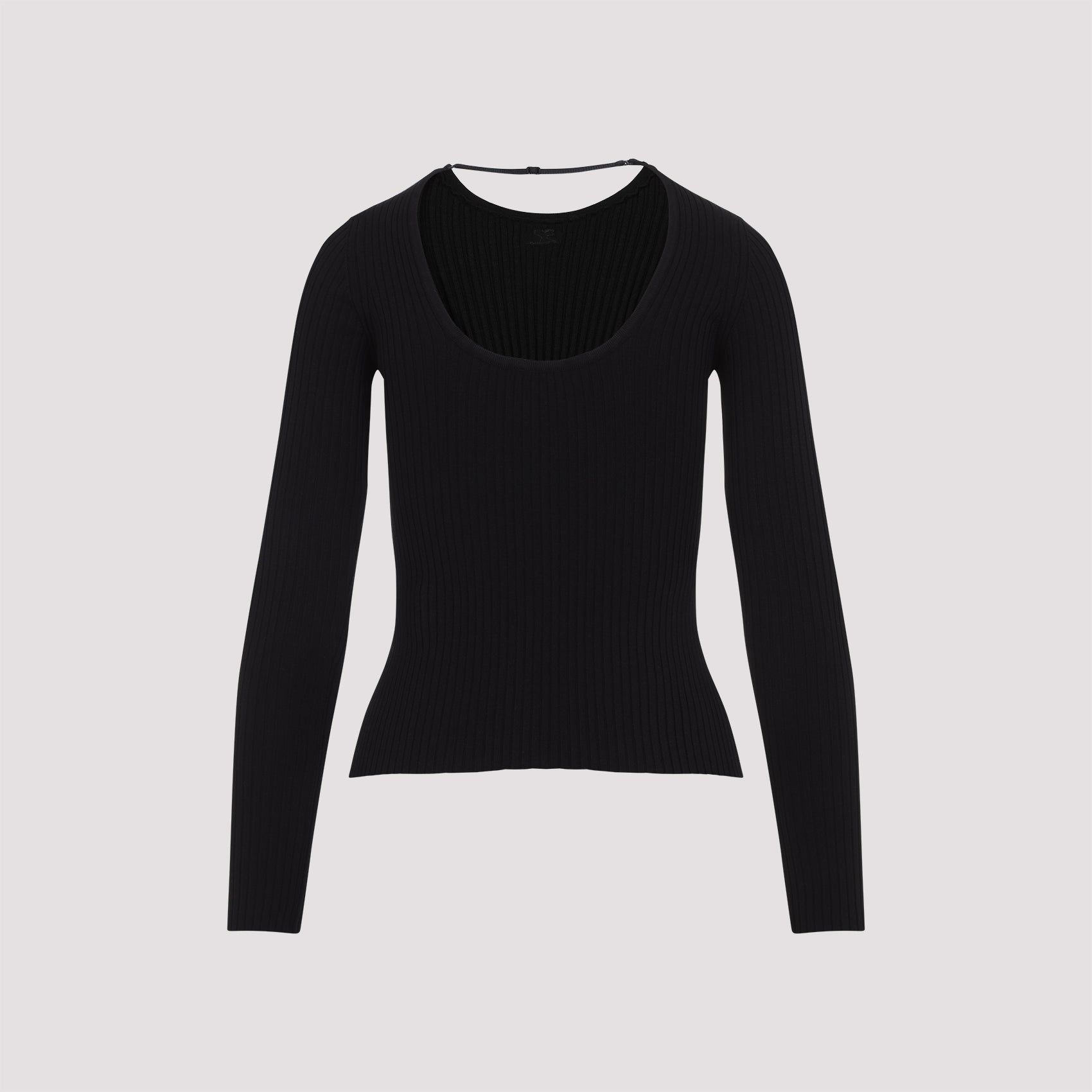COURREGES Lingerie Strap Rib Knit Pullover for Men