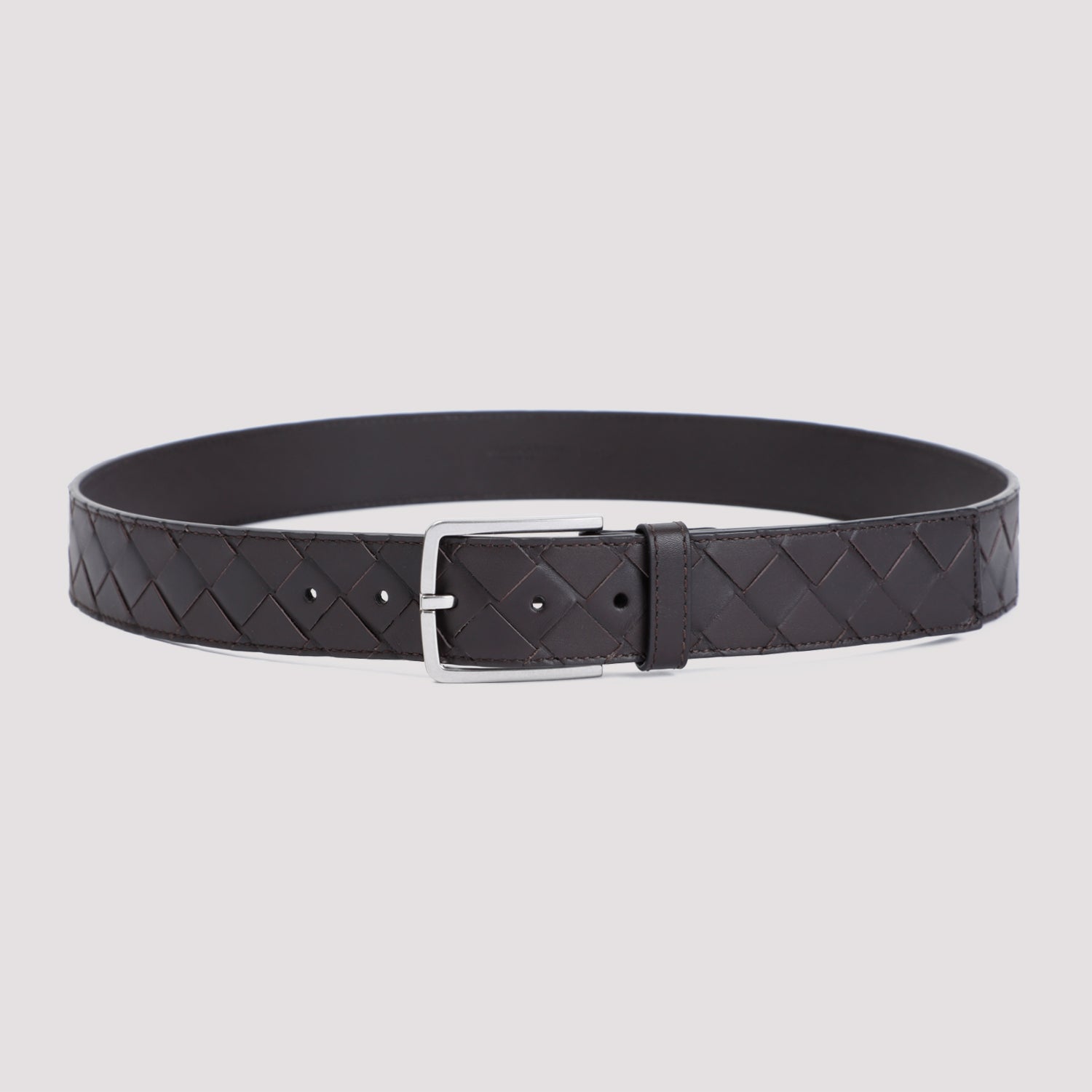 BOTTEGA VENETA Intrecciato Leather Belt 3.5cm Width