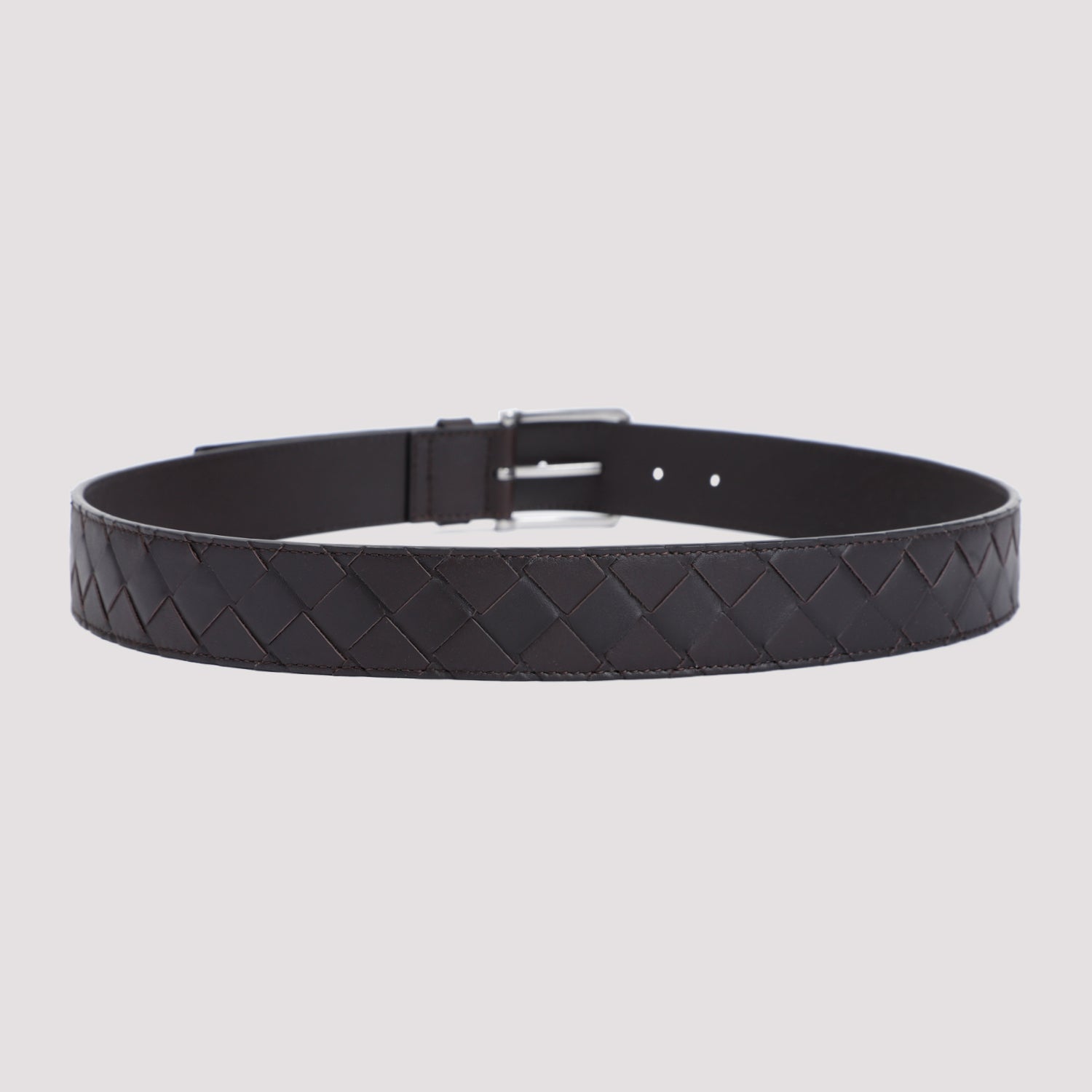 BOTTEGA VENETA Intrecciato Leather Belt 3.5cm Width