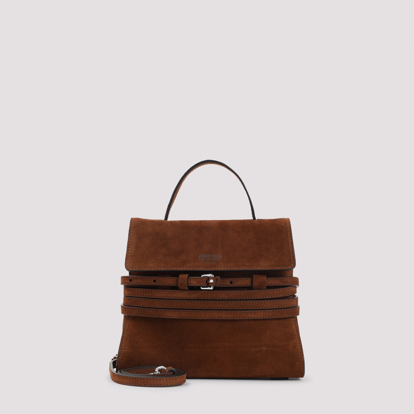 MOSCHINO Mini Suede Leather Handbag - FW25