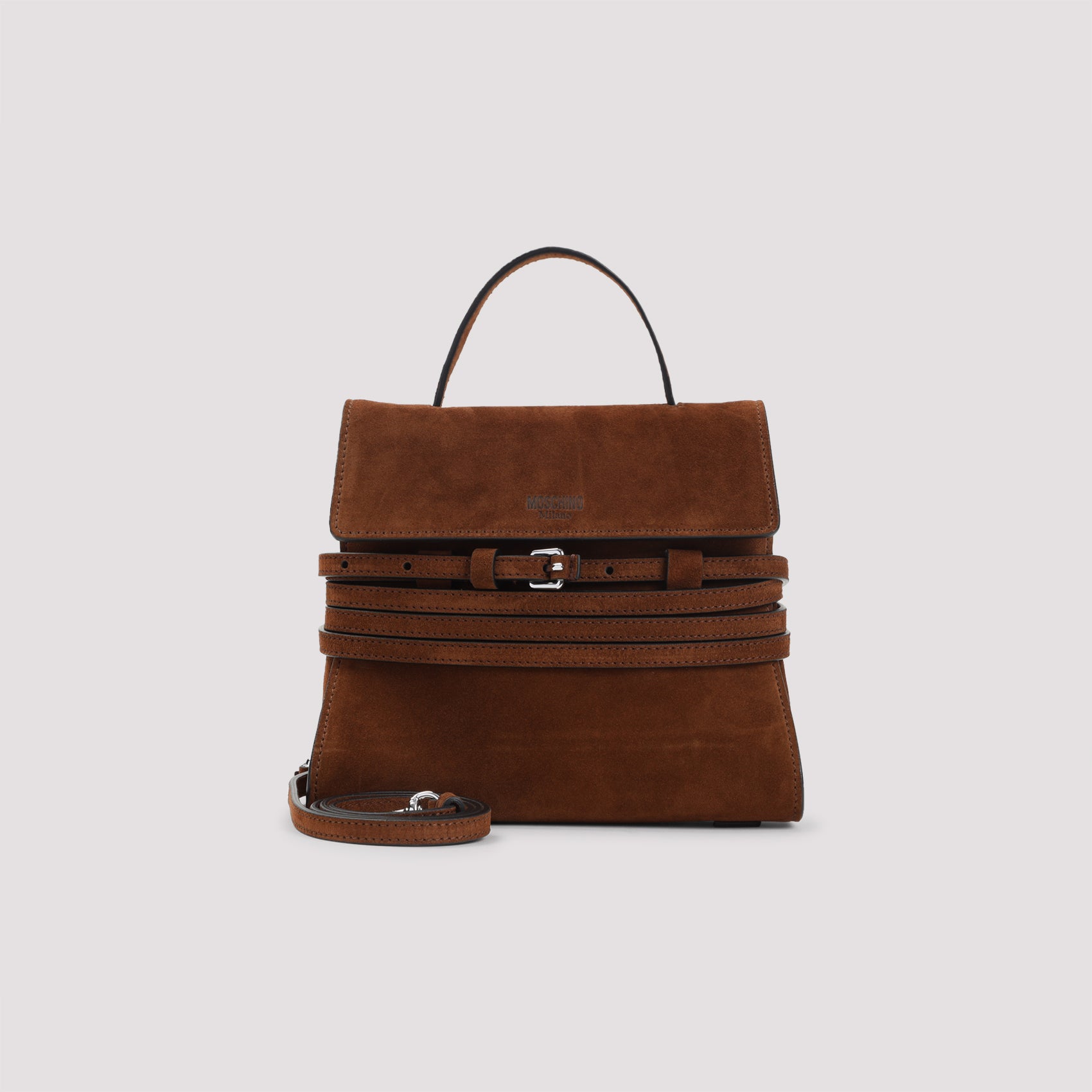 MOSCHINO Mini Suede Leather Handbag - FW25