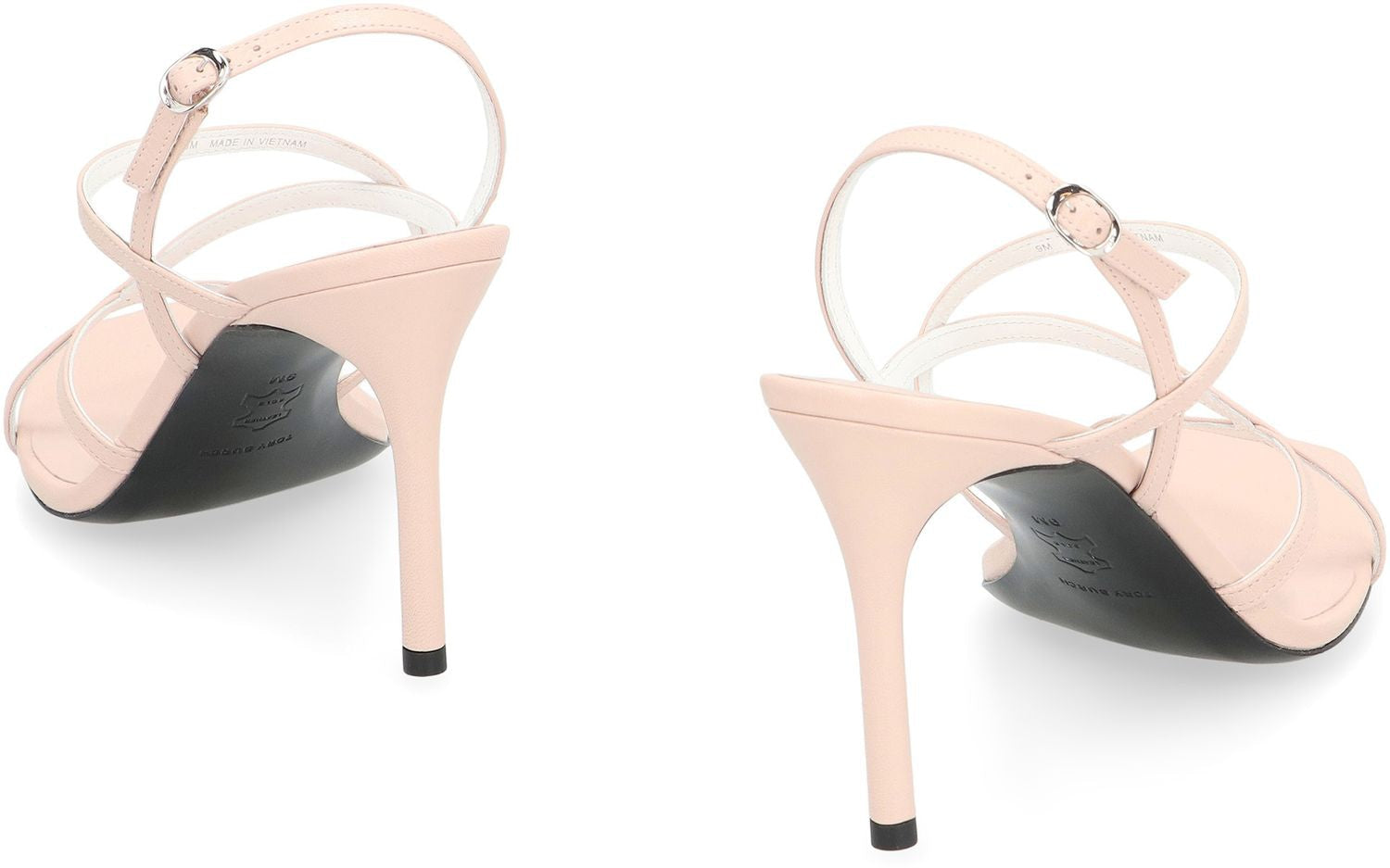 TORY BURCH Adjustable Leather Sandals with Square Toe