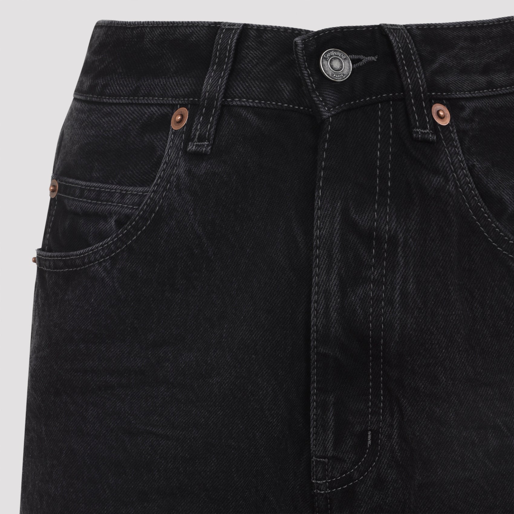 SAINT LAURENT V Waist Baggy Jeans