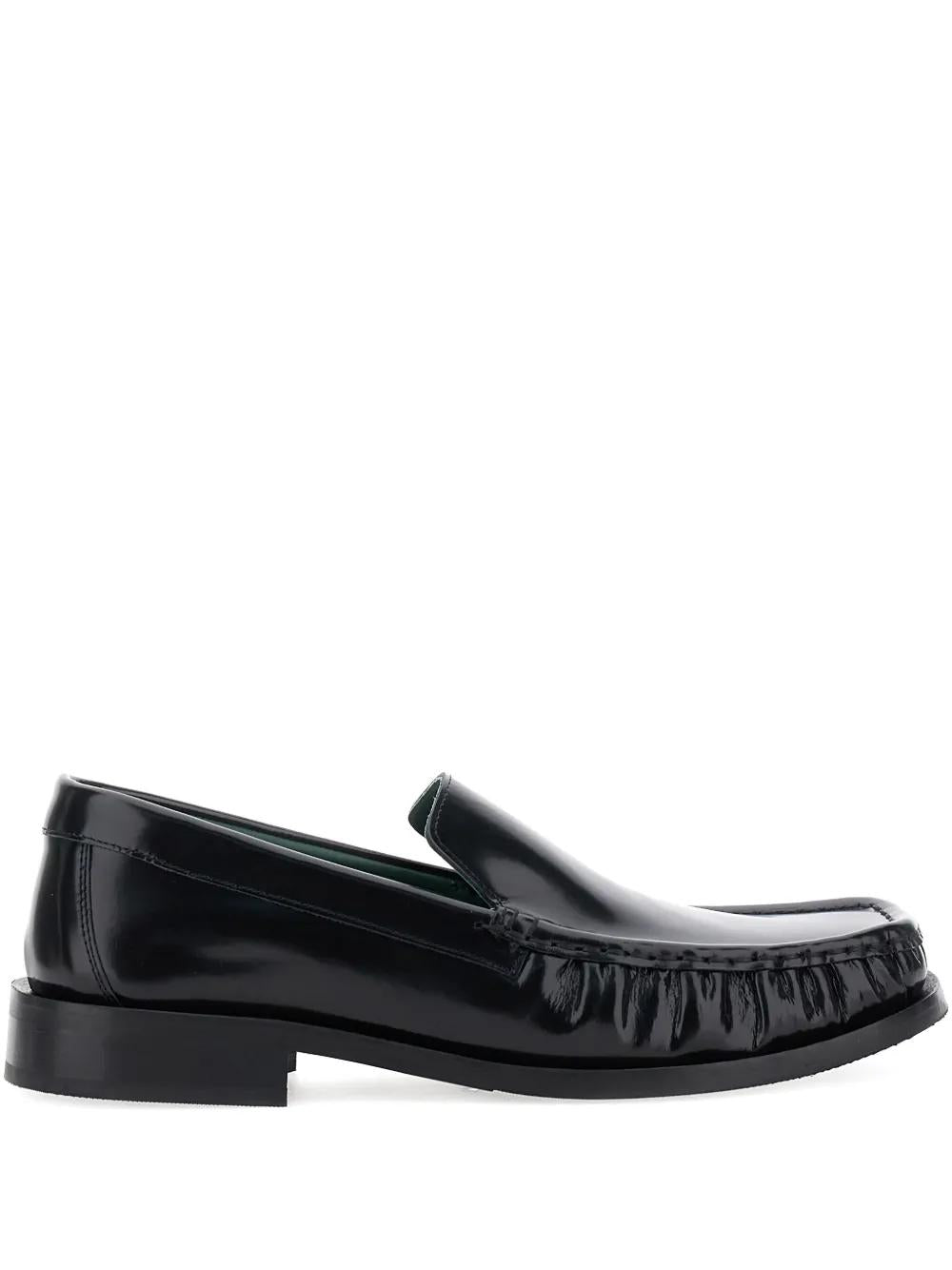 VINNYS Square Toe Leather Moccasins for Men