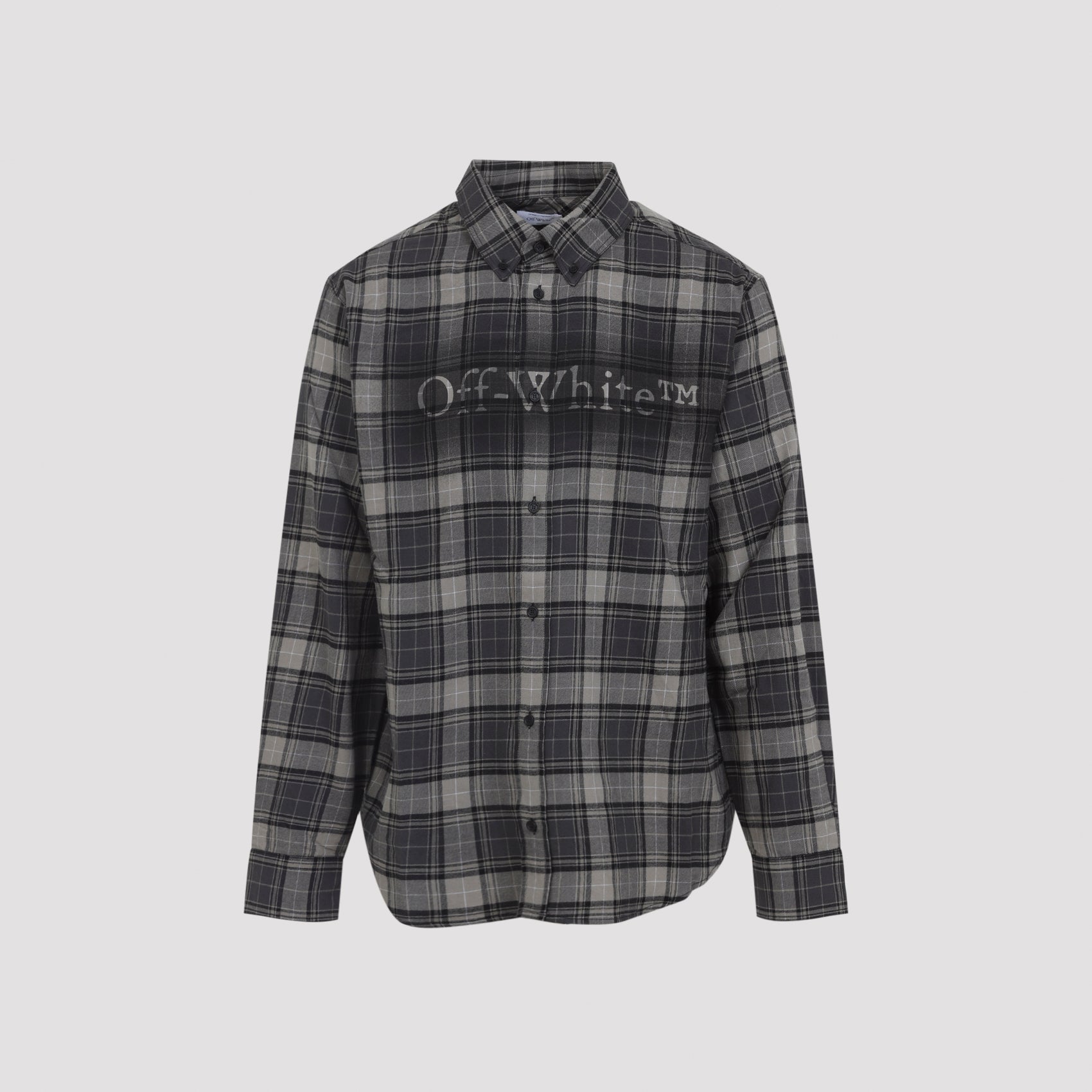 OFF WHITE Check Flannel Regular Shirt