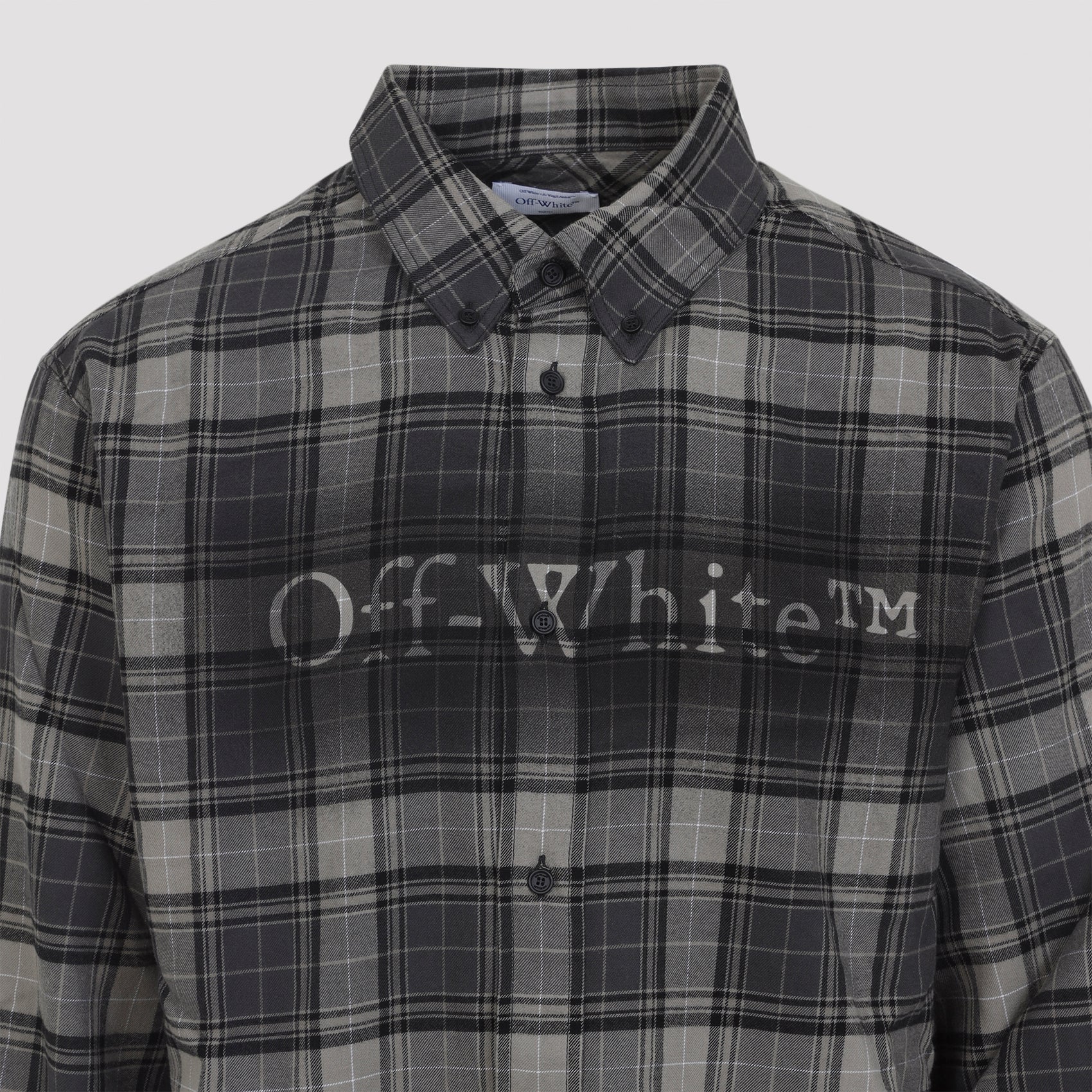 OFF WHITE Check Flannel Regular Shirt