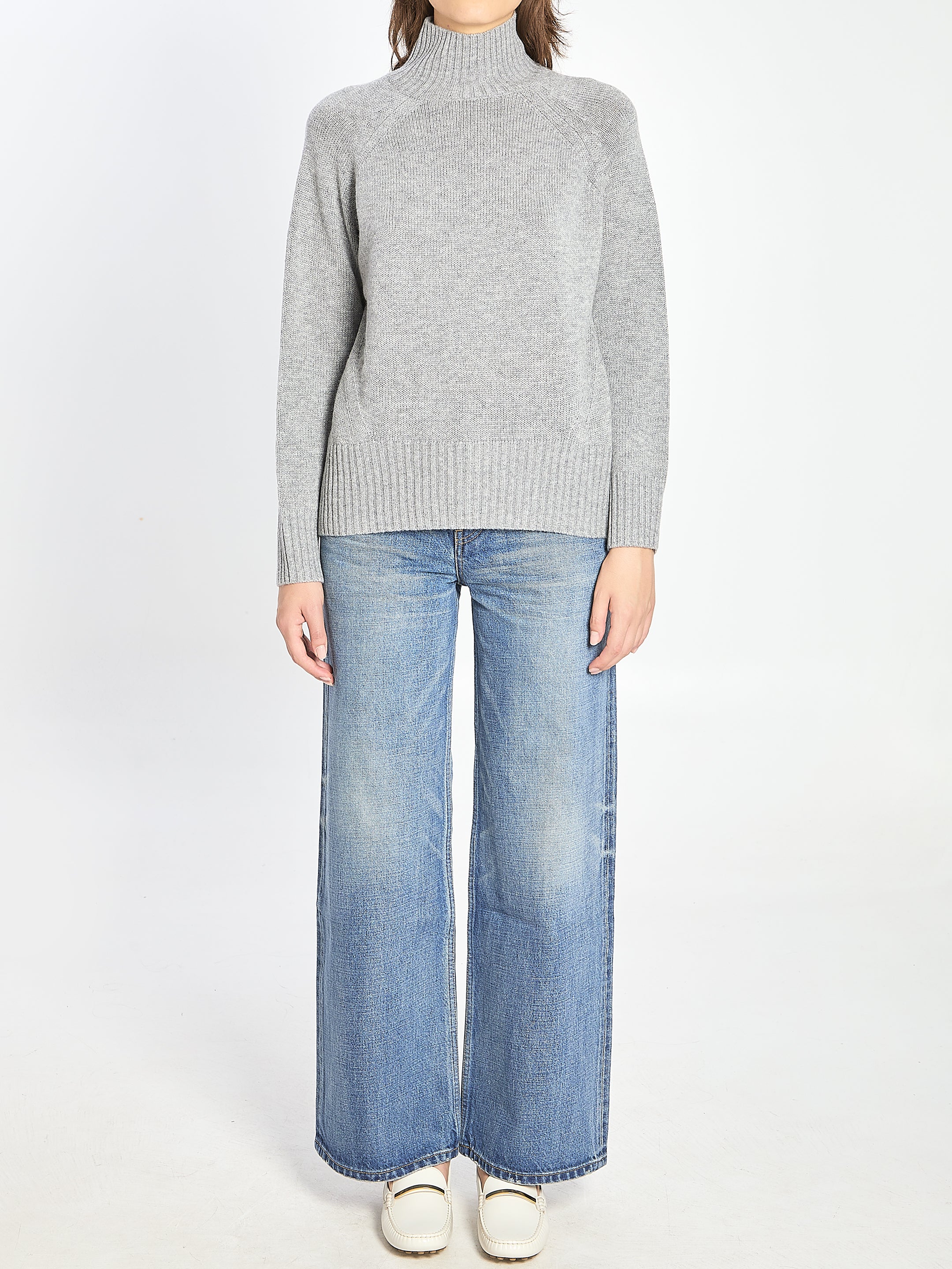 ALLUDE Relaxed Fit Turtleneck Sweater - Size S