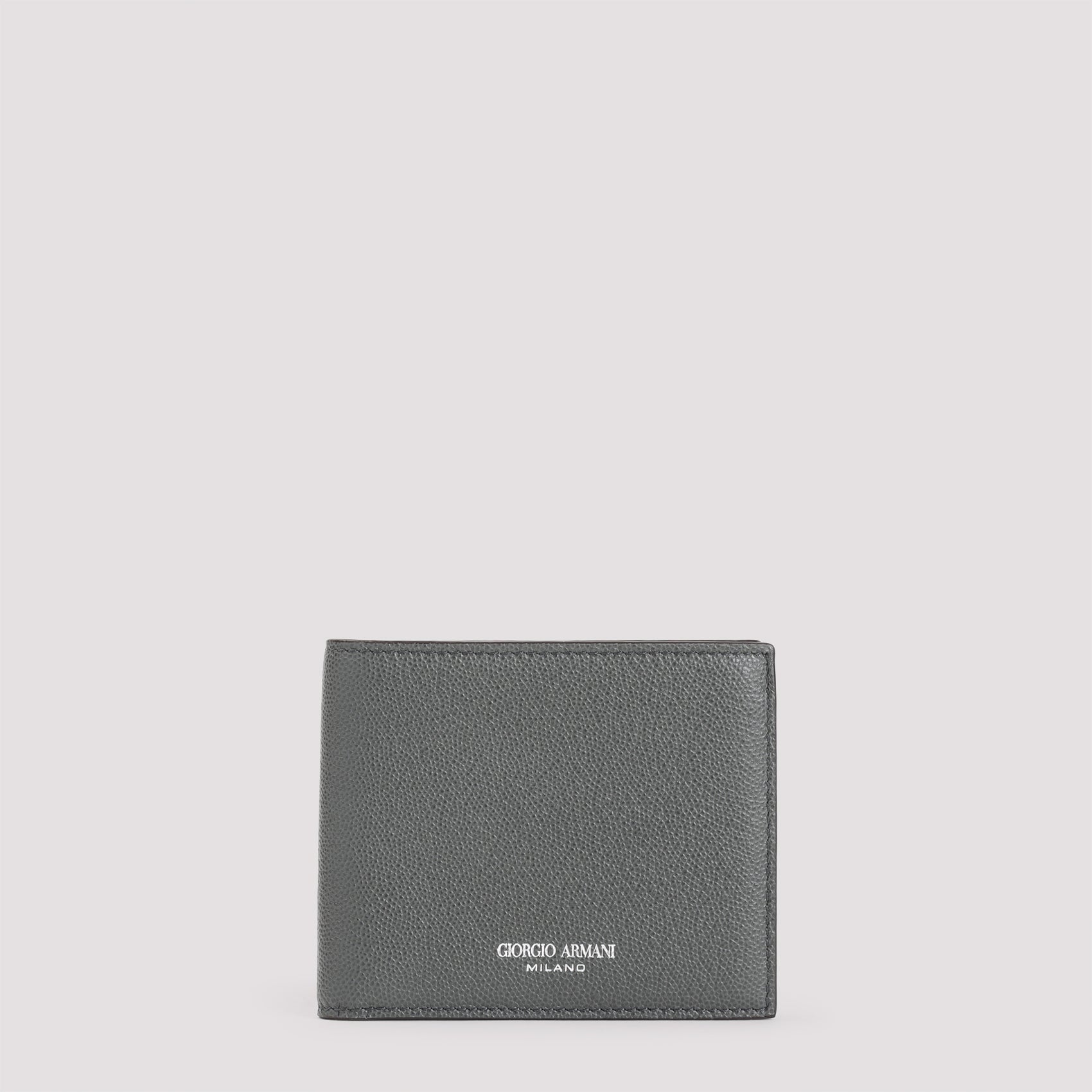 GIORGIO ARMANI Men's Mini Bi-Fold Leather Wallet