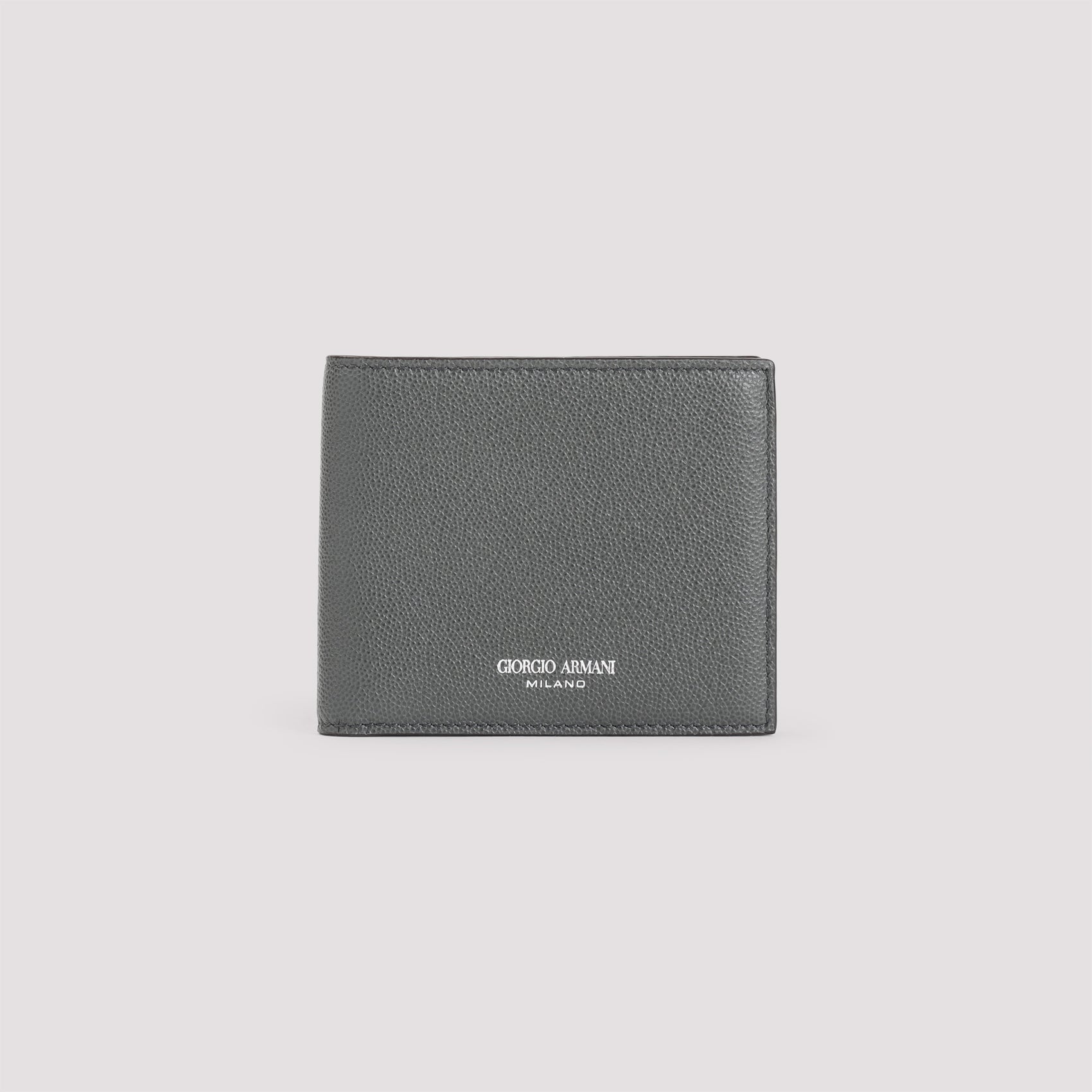 GIORGIO ARMANI Men's Mini Bi-Fold Leather Wallet