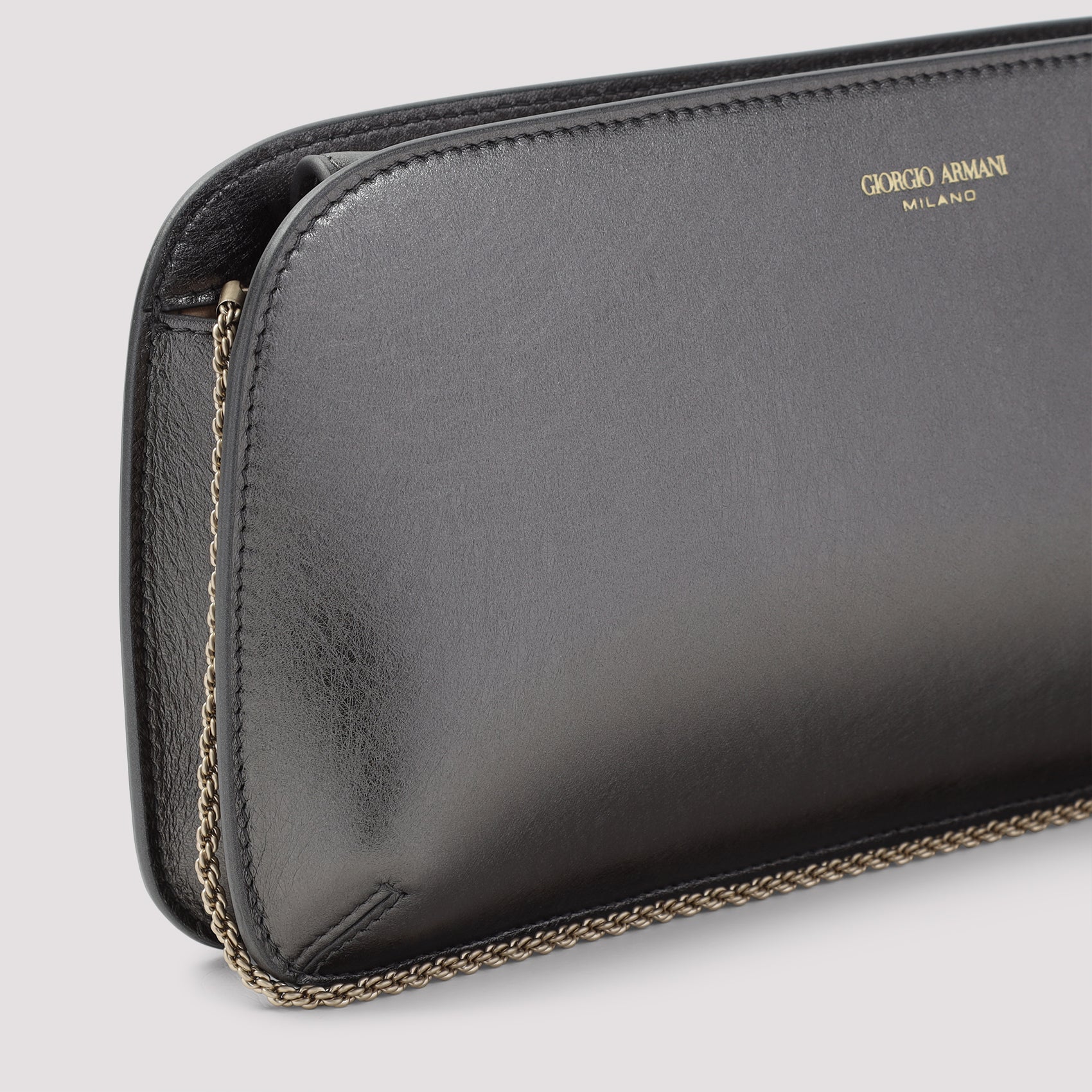 GIORGIO ARMANI Mini Lamb Leather Handbag - 28cm