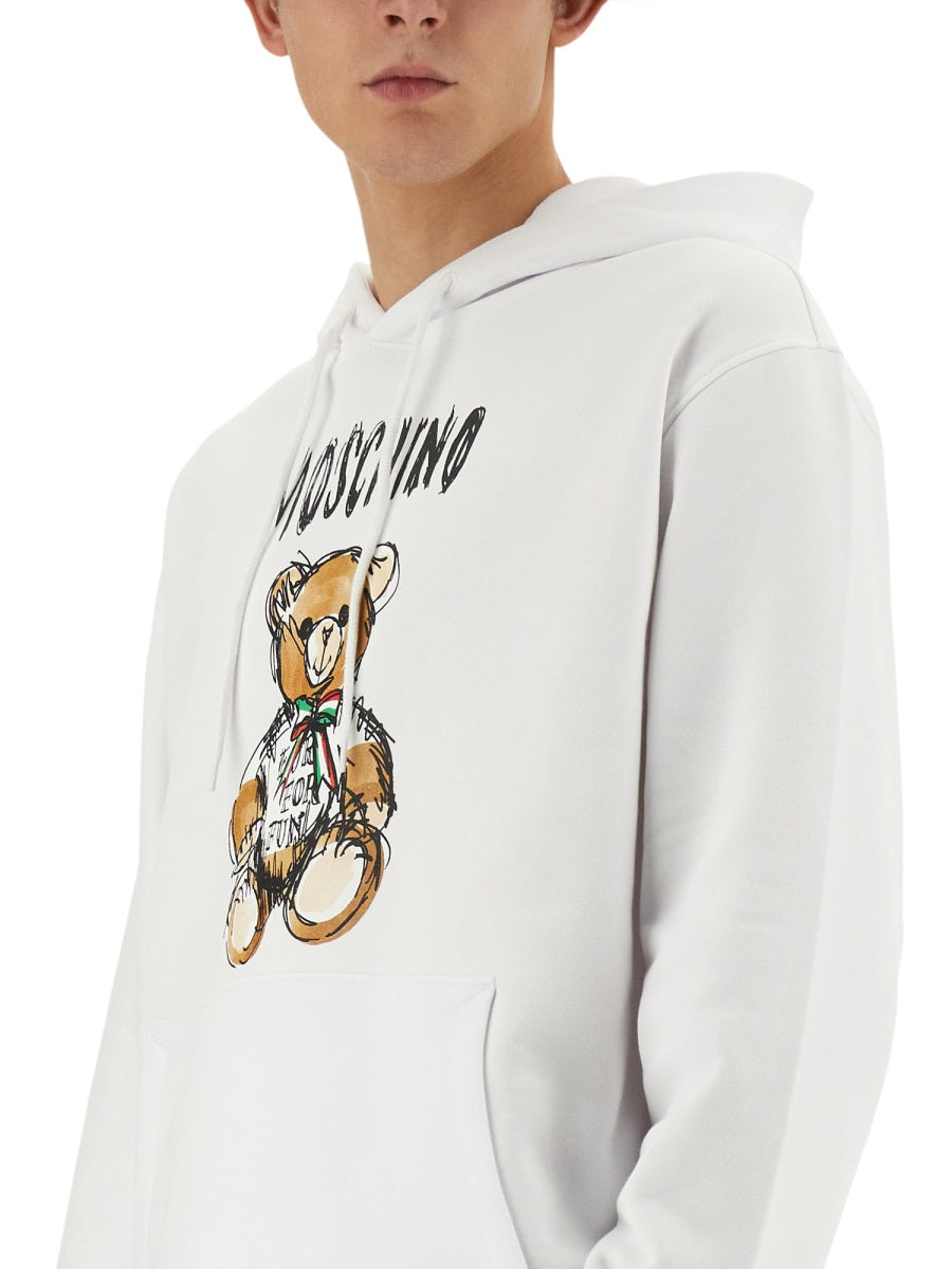 MOSCHINO COUTURE Regular Fit Teddy Print Sweatshirt - Size 50 IT