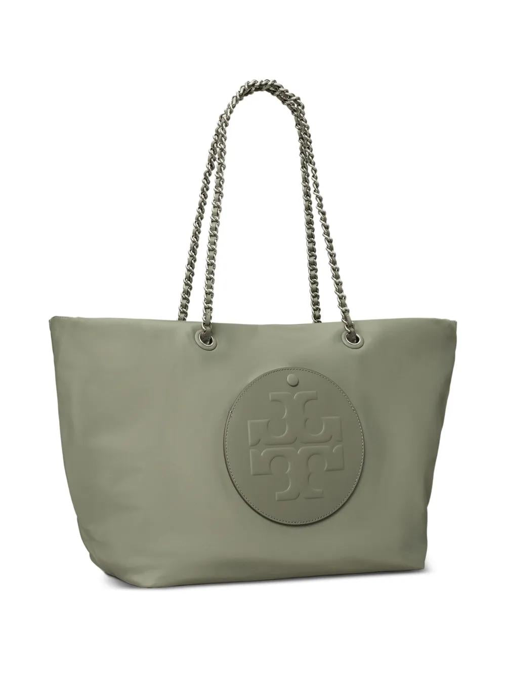 TORY BURCH Chain Strap Logo Plaque Tote Handbag