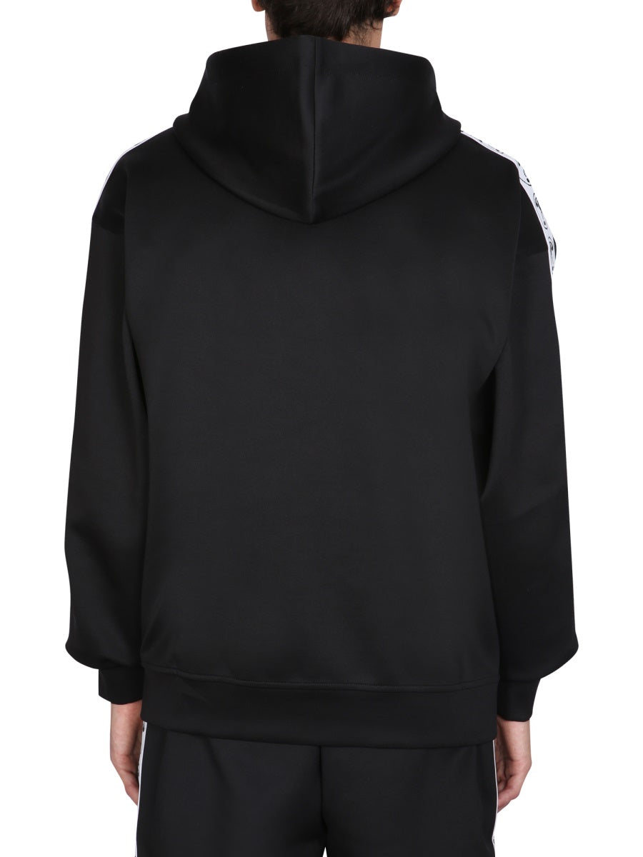 MOSCHINO COUTURE Men's Couture Logo Hoodie with Drawstring