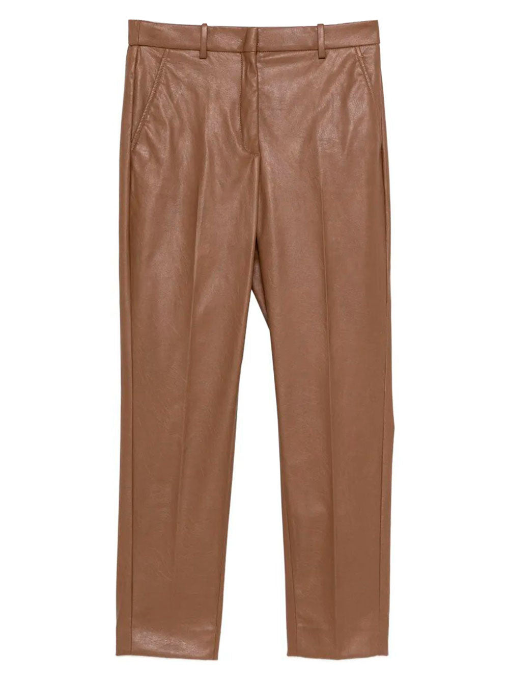 INCOTEX Mid Rise Slim Fit Coated Finish Trousers