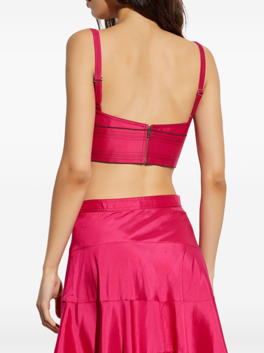 TORY BURCH Silk Bra Top with Sweetheart Neckline - Women’s Fashion