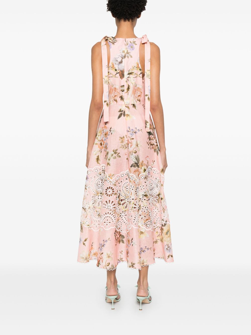 ZIMMERMANN Acacia Pink Flower Long Dress