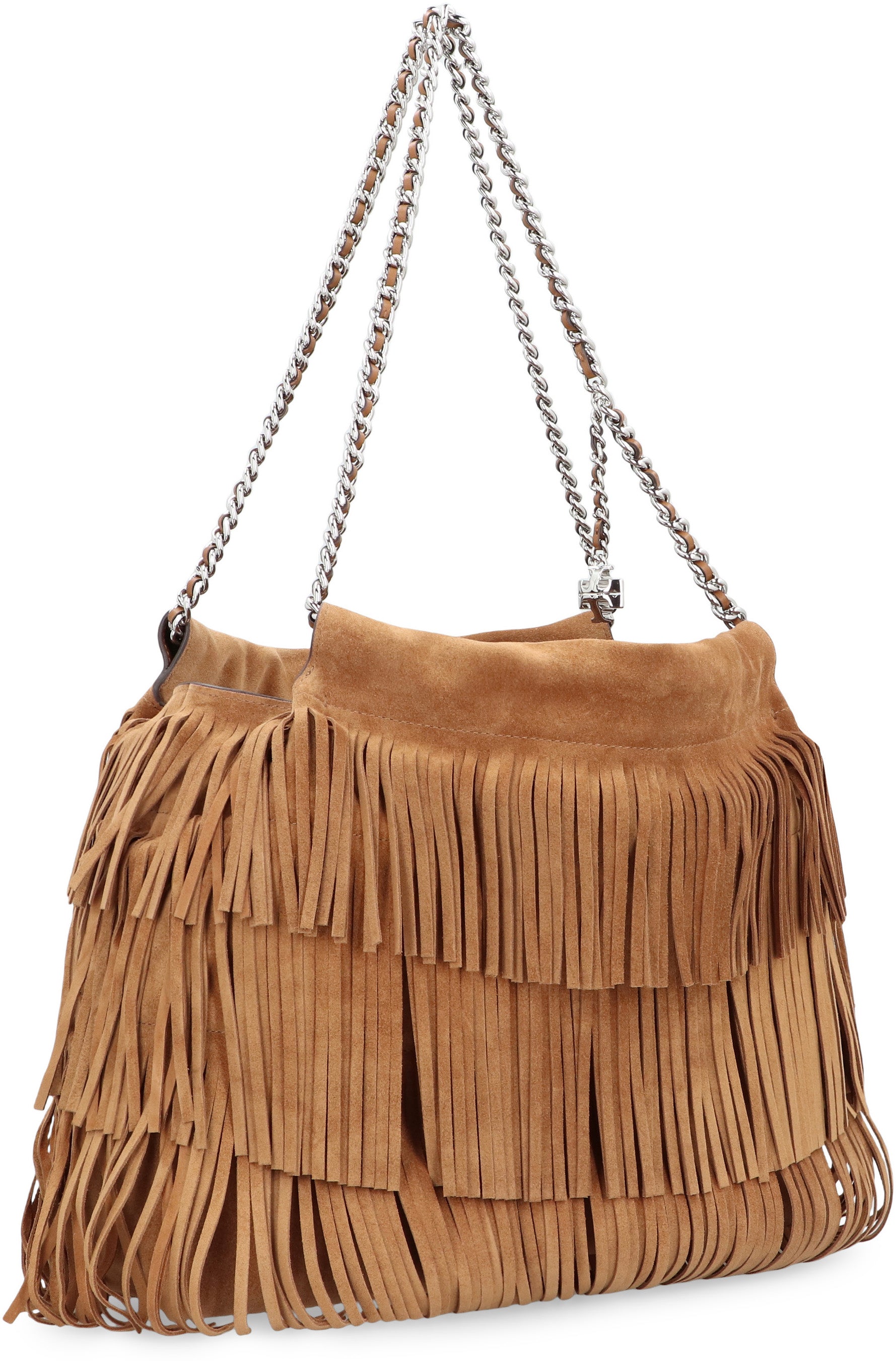 TORY BURCH Fringe Hobo Handbag 36 CM x 30 CM x 10.5 CM