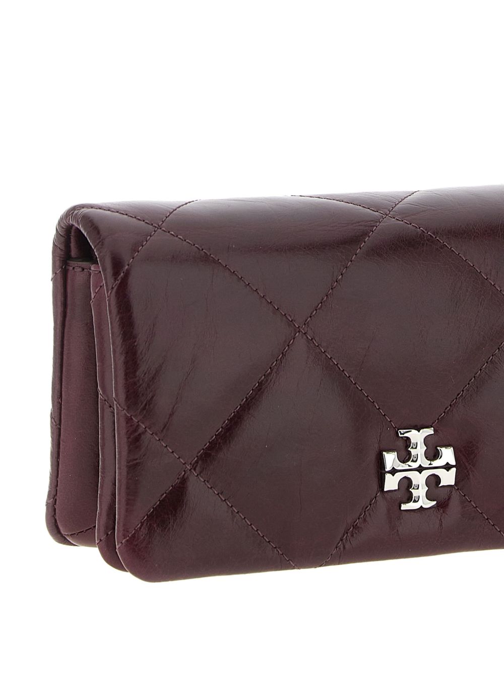 TORY BURCH Mini Leather Wallet on Chain with Diamond Quilting